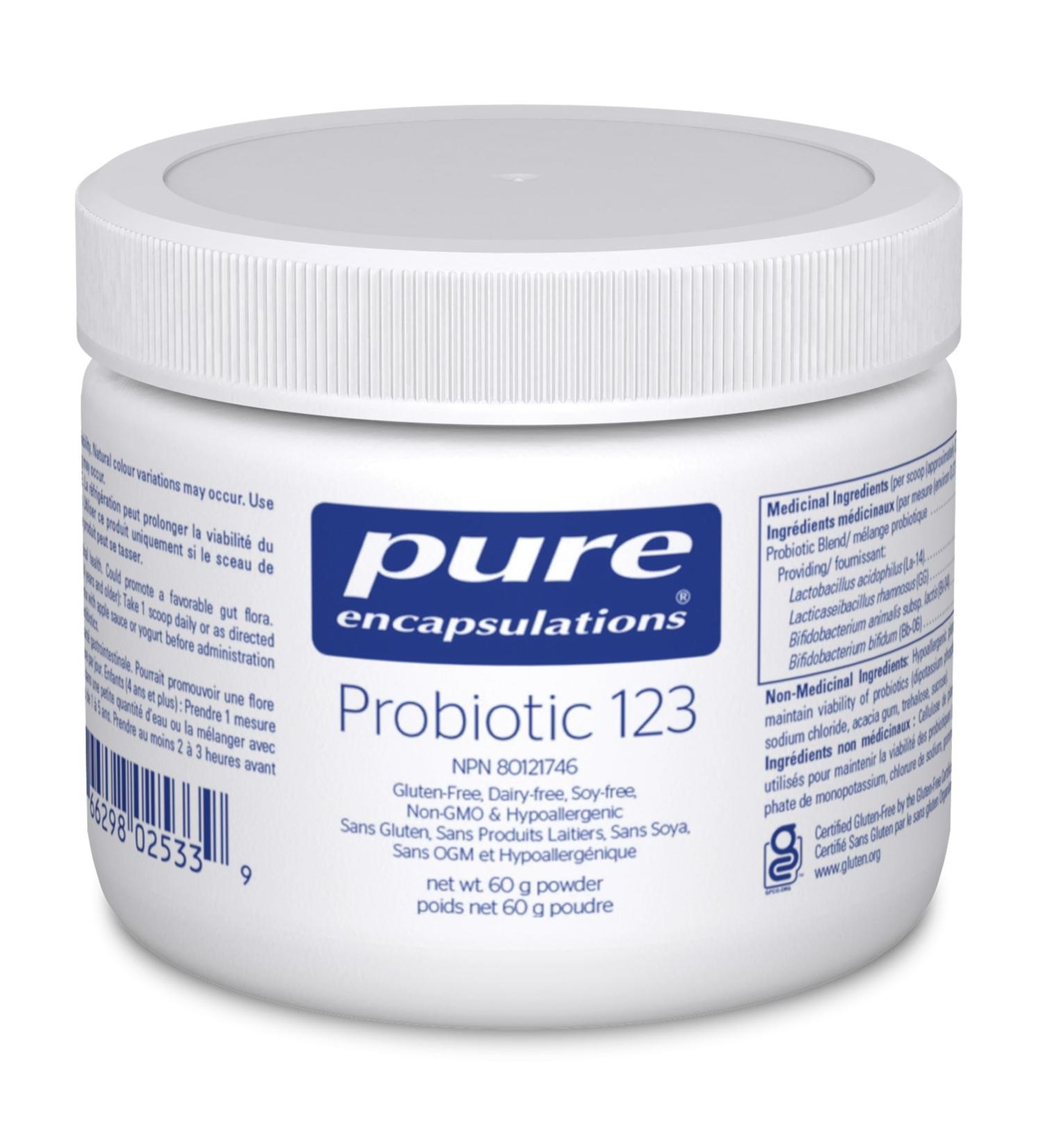Pure Encapsulations - Probiotic 123 - Pediatric Dairy Free & Soy Free Formula to Support Gastrointestinal and Immune Health - 60 Grams Powder - Buy Online on GoSupps.com