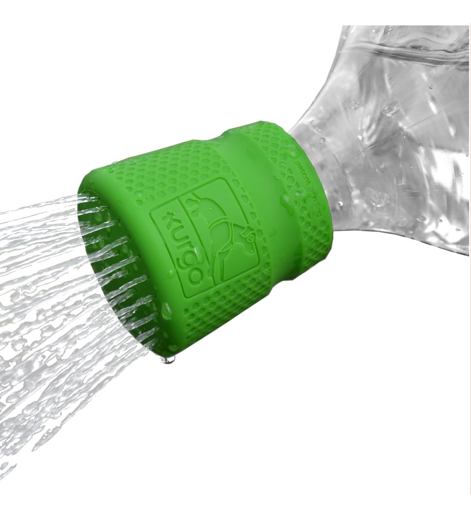 Kurgo Mud Dog Travel Shower - Silicone Attachment for PET Bottles (473ml to 2L) - Dishwasher-Safe Green - Perfect for Dogs - 1 Piece - Buy Online on GoSupps.com