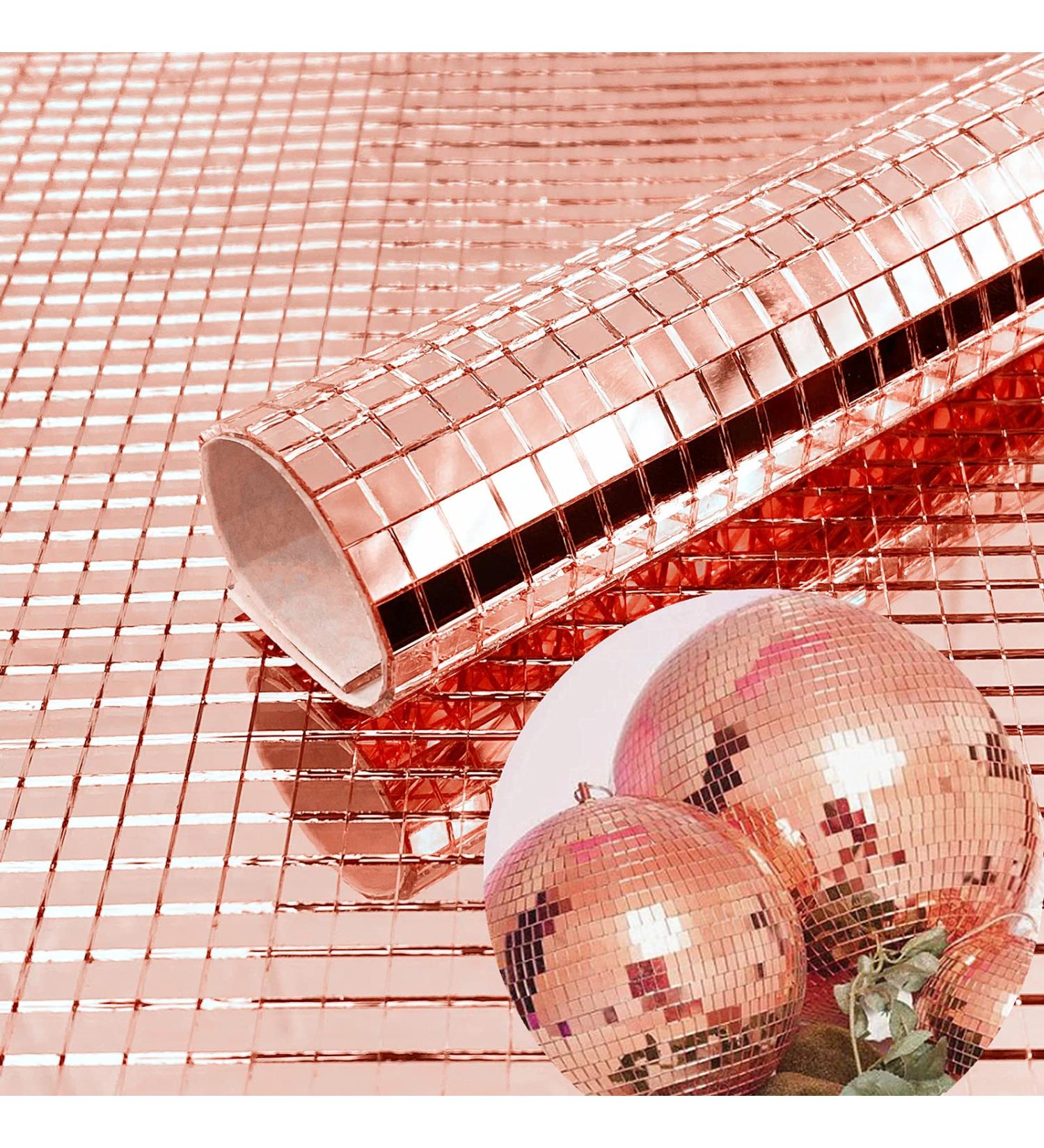 2400pcs Rose Gold Mirrors Mosaic Tiles Sticker - Self Adhesive Craft Glass Tiles 5mm by 5mm - Buy Online on GoSupps.com