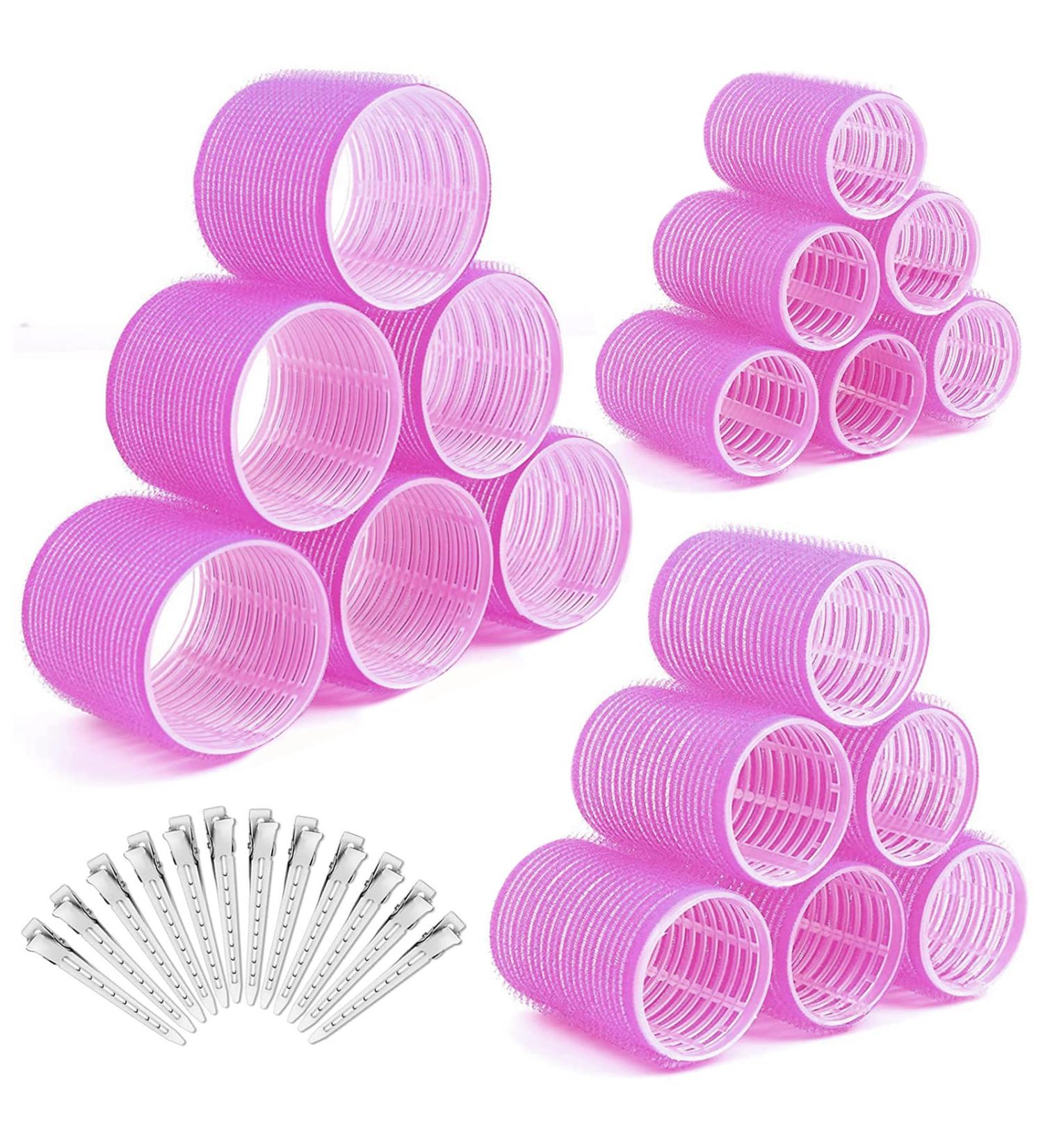 Aulese 30-Piece Curlers Set - Heatless Large Curling Winder Self-Adhering Velcro Hair Rollers with Clips for Professional Styling - Perfect for Gorgeous Curls! - Buy Online on GoSupps.com
