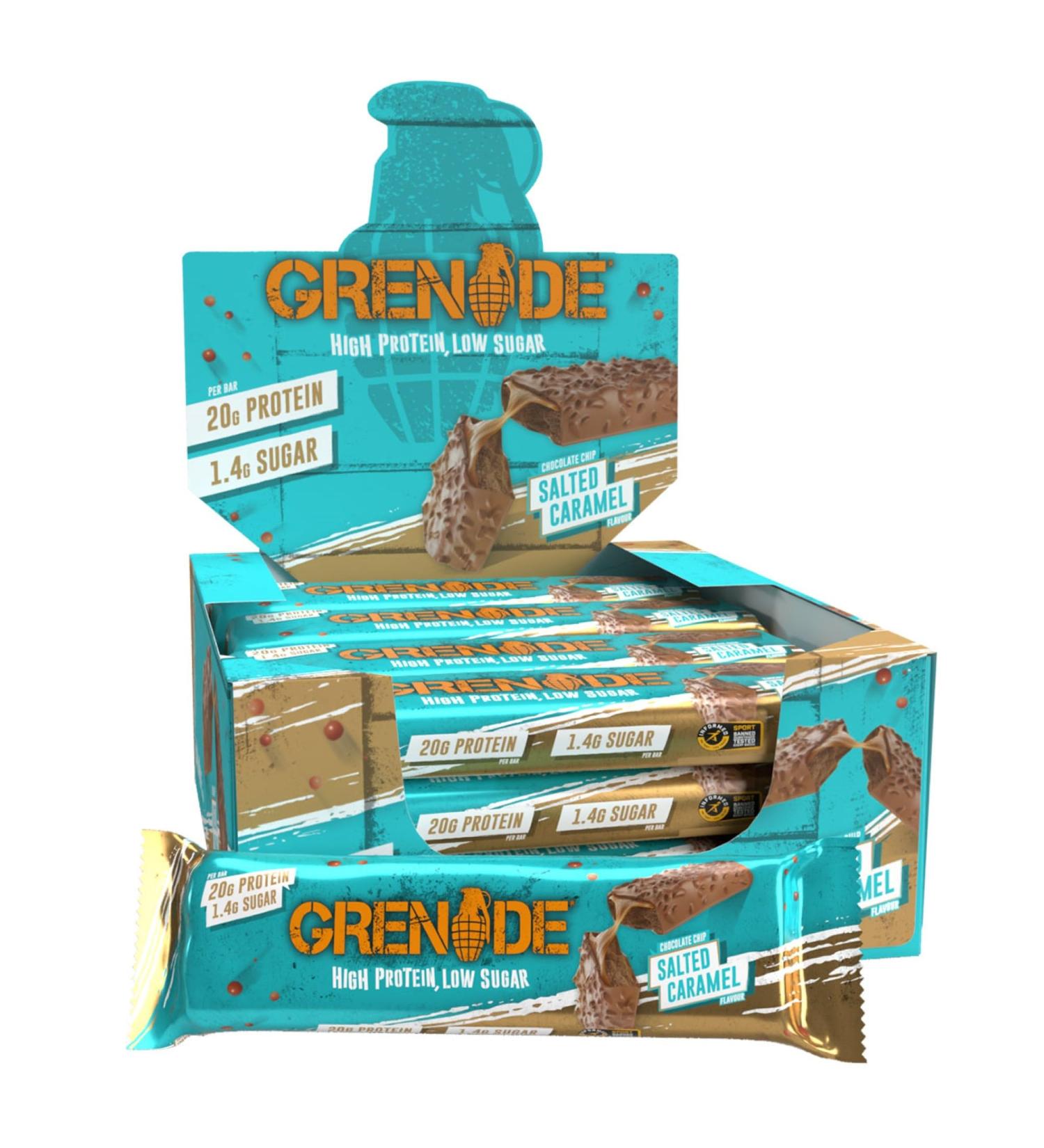 Grenade CARB KILLA BAR Chocolate Chip Salted Caramel 12x60gm - Buy Online on GoSupps.com