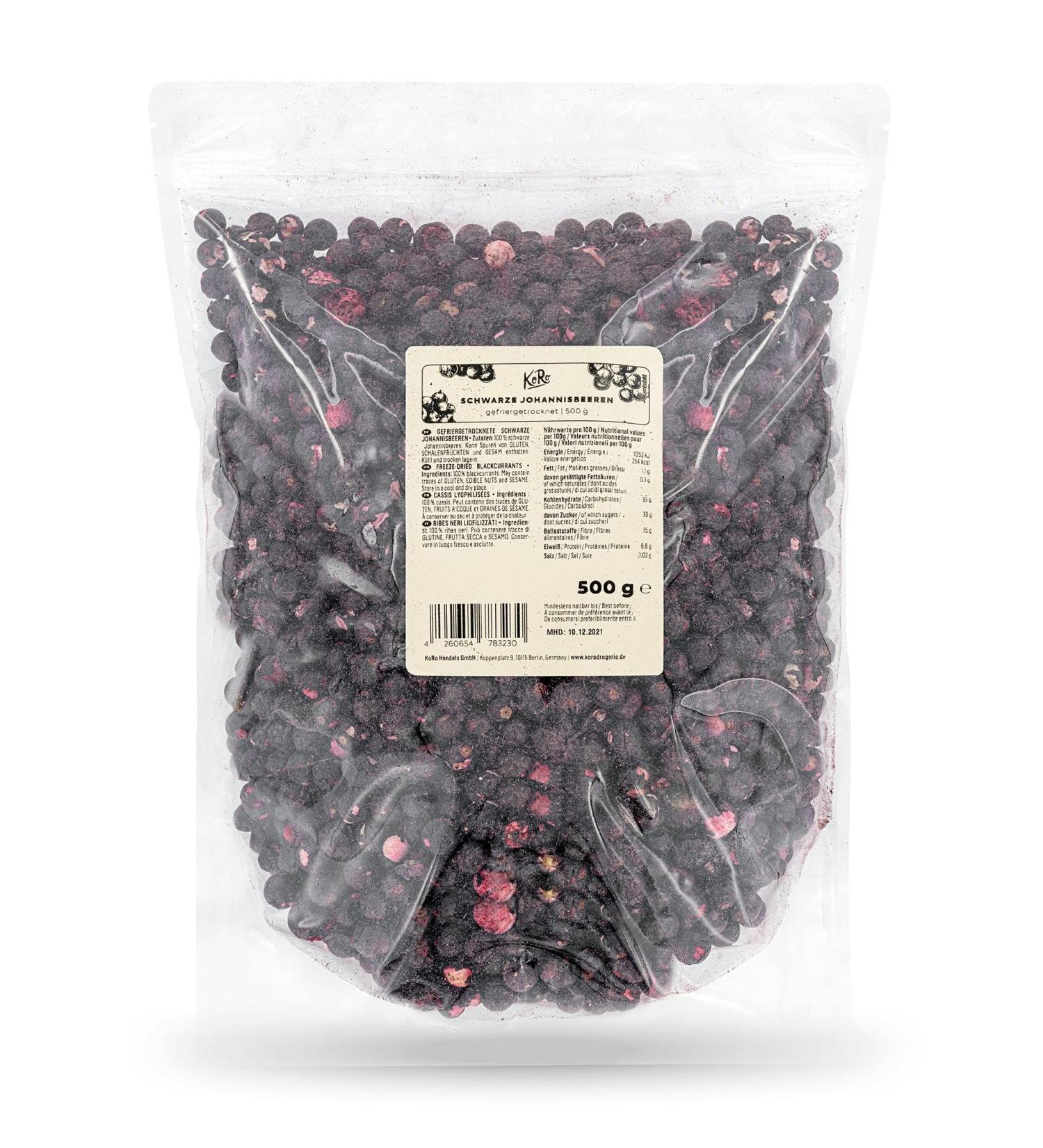 KoRo - Cassis lyophilis s 500 g - Buy Online on GoSupps.com