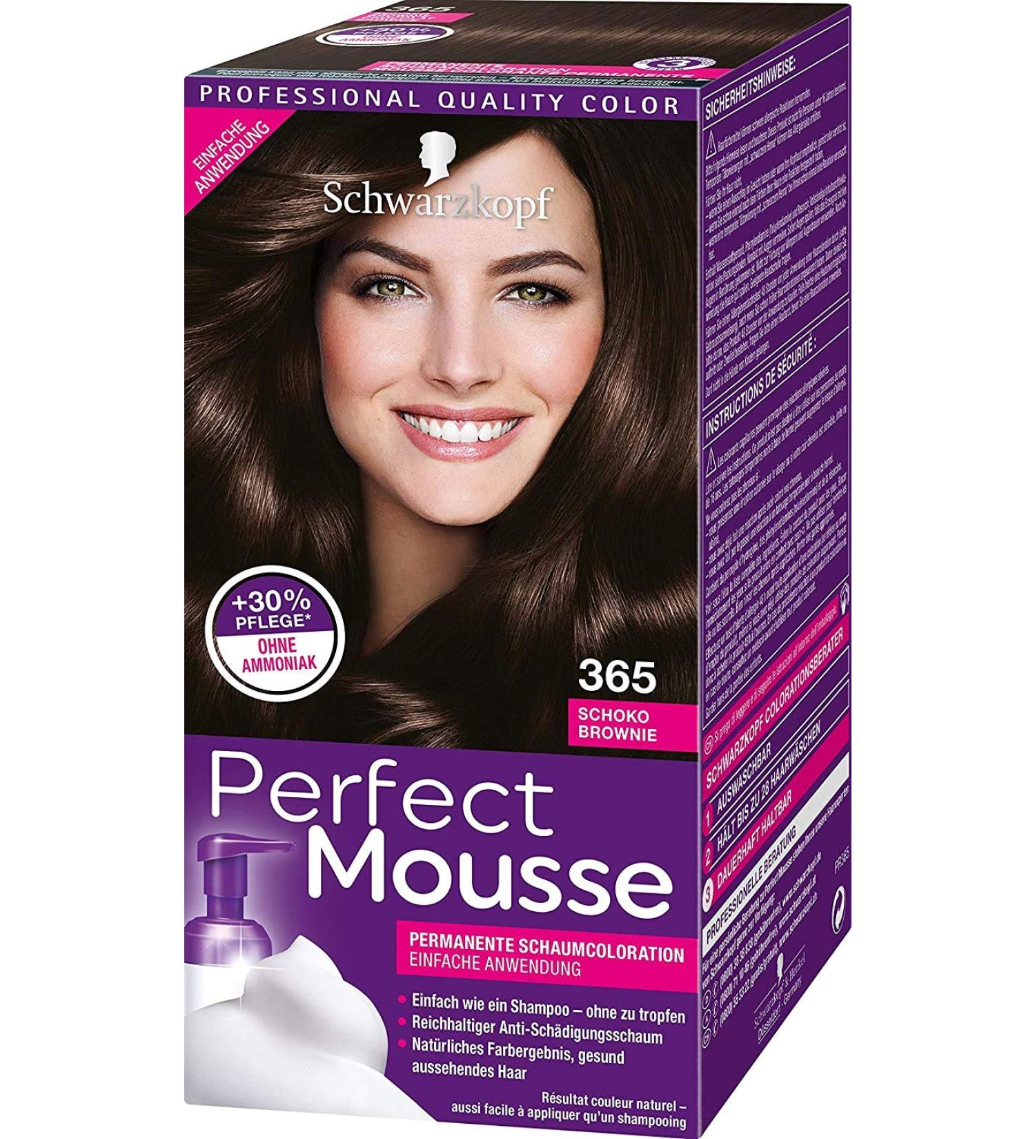 Schwarzkopf Perfect Mousse Hair Colour Foam Chocolate Brownie 365