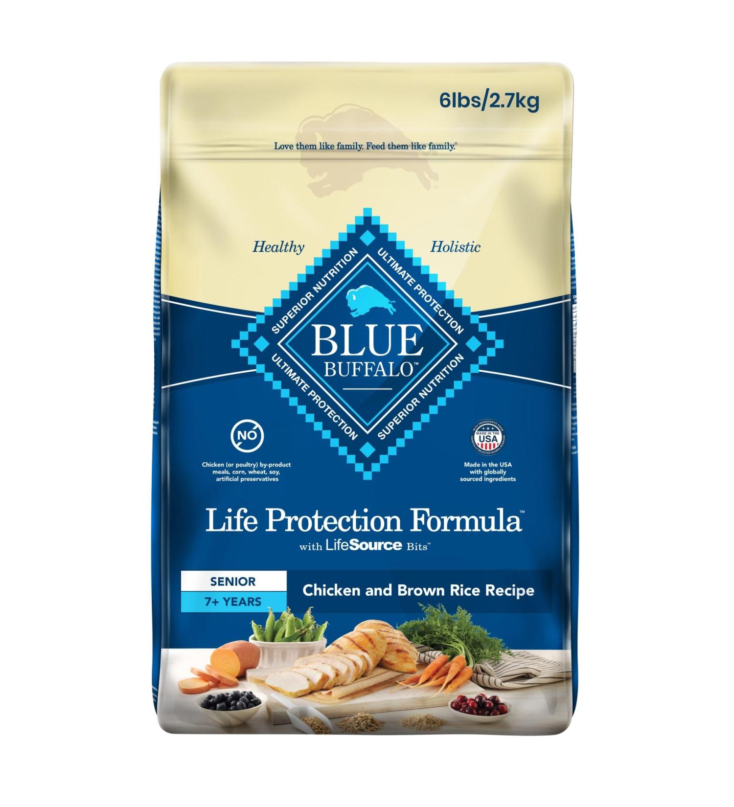 Blue Life Protection Formula Natural Dry Dog Food Senior Chicken 2.7kg 2.72 kg (Pack of 1) Senior Chicken & Brown Rice - Buy Online on GoSupps.com