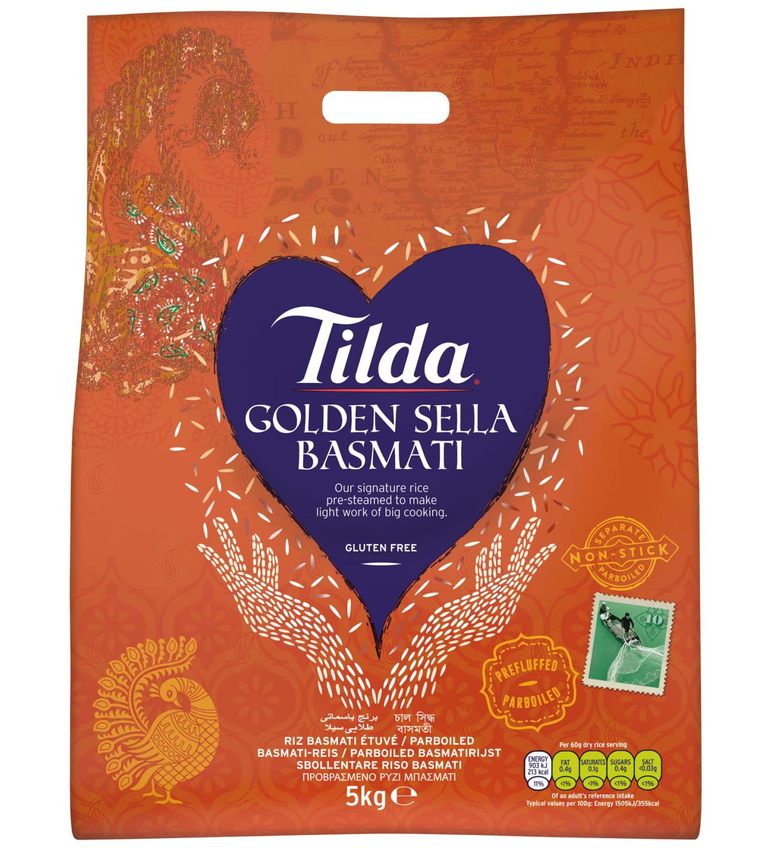 TILDA Extra Long Golden Sella Rice Basmati Rice extra Long grain 11 lbs
