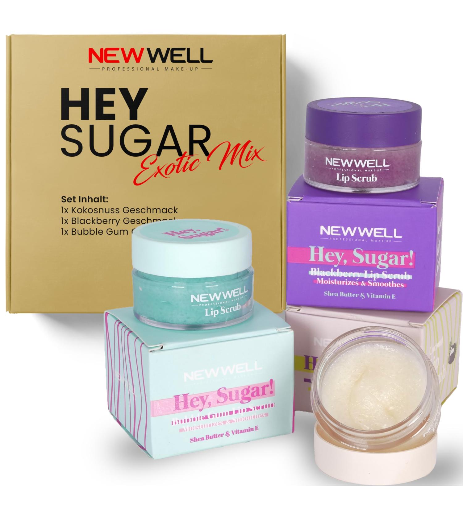Newwell Lip Care Exfoliating Scrub Exotic Set of 3 for a Sparkling Look - Buy Online on GoSupps.com