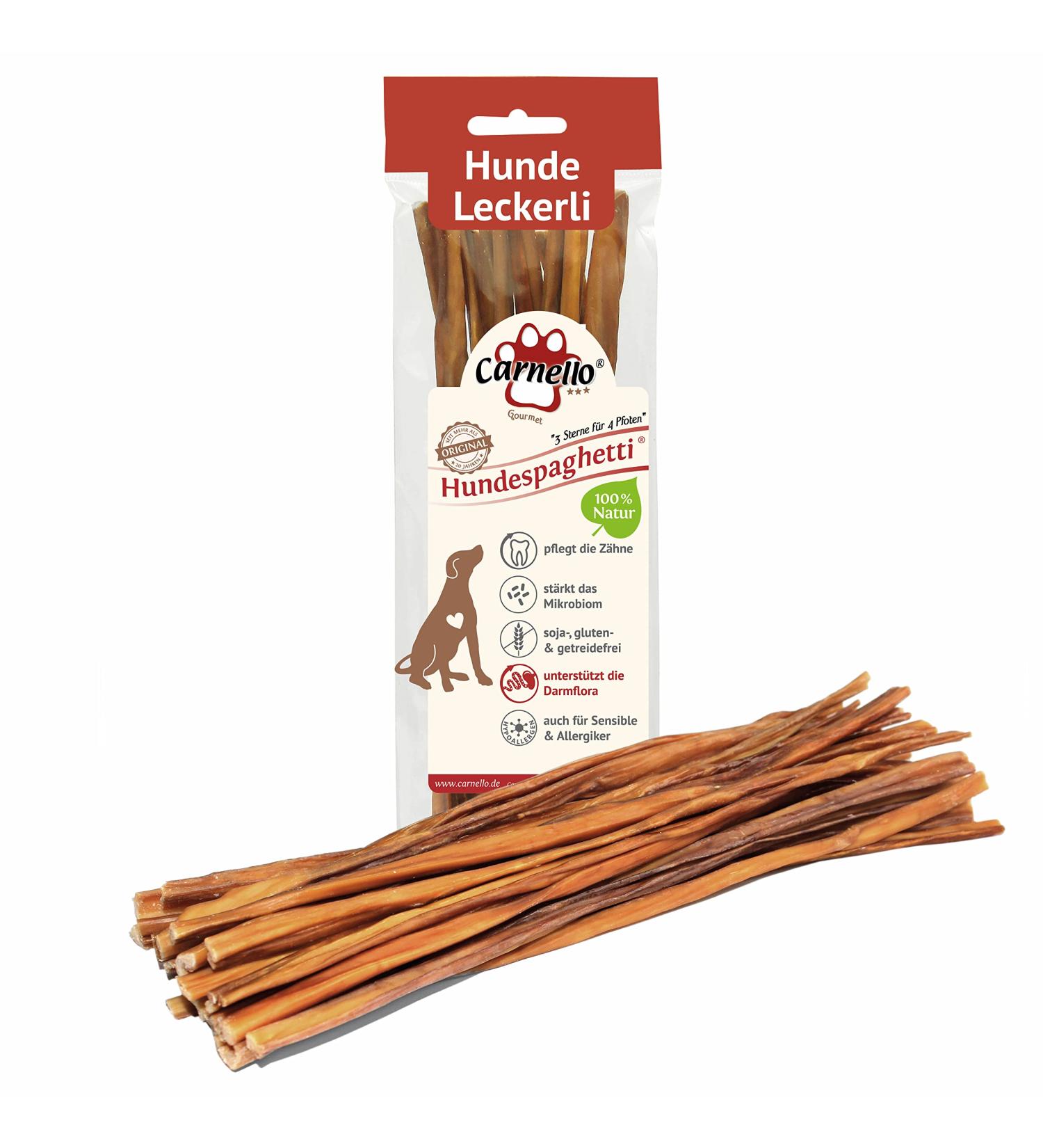 Carnello Hundeleckerli Dog Treats - Grain-Free Dog Spaghetti Delicacies (60g) - Healthy Snacks for Dogs - Buy Online on GoSupps.com