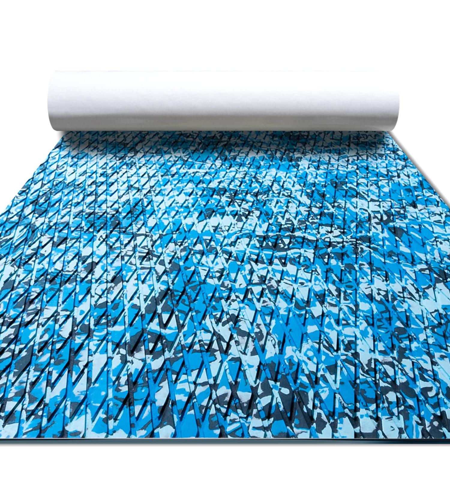 FOCEAN Ocean Camo EVA Foam Boat Decking | Marine Mat for Motorboat, RV, Yacht, Kayak, Surfboard | 94.5'' x 23.6'' | Boat Carpet with Non-Slip Technology - Buy Online on GoSupps.com