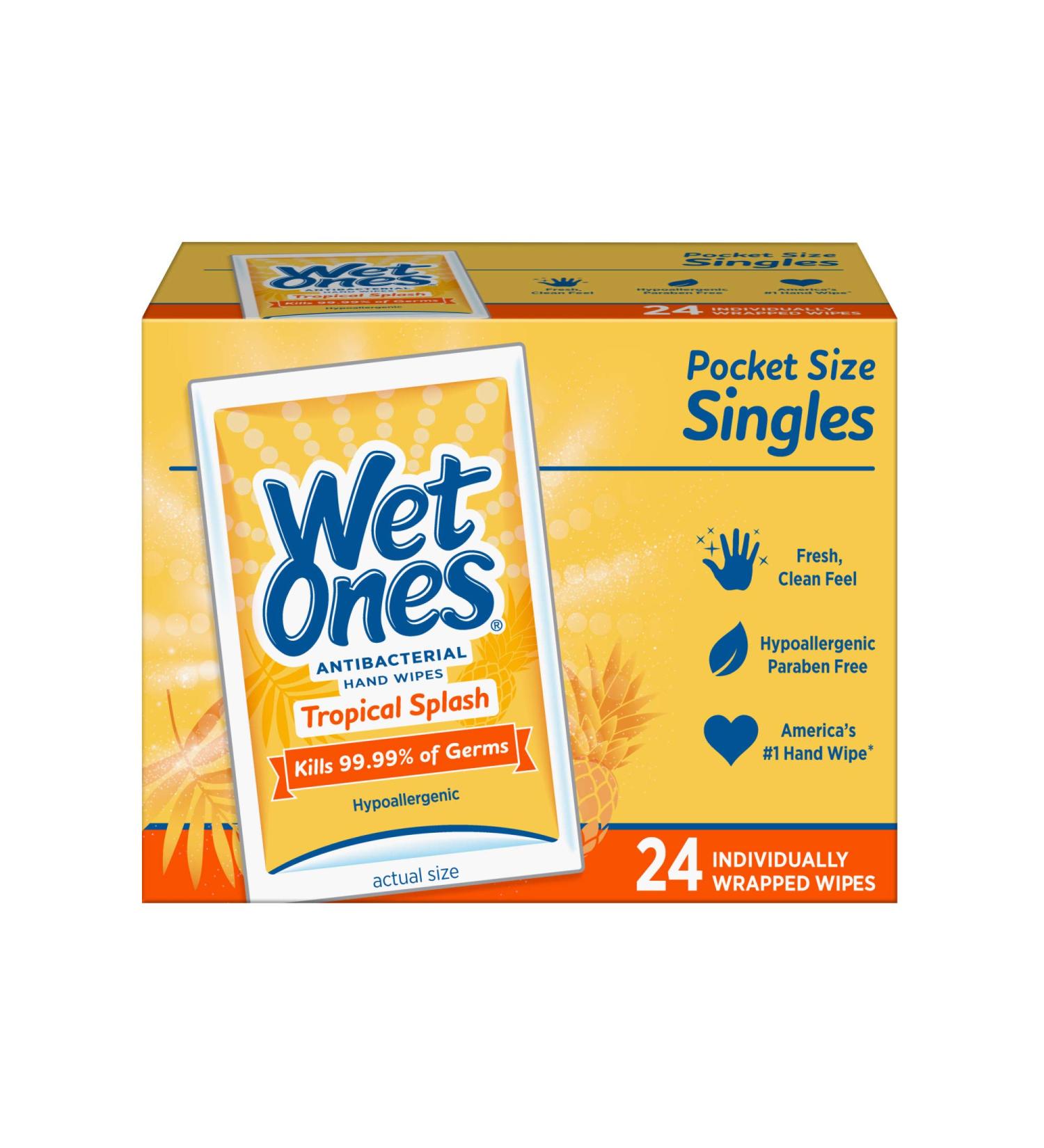 Wet Ones Wet Ones Individual Pocket Size Singles - 24 Wipes