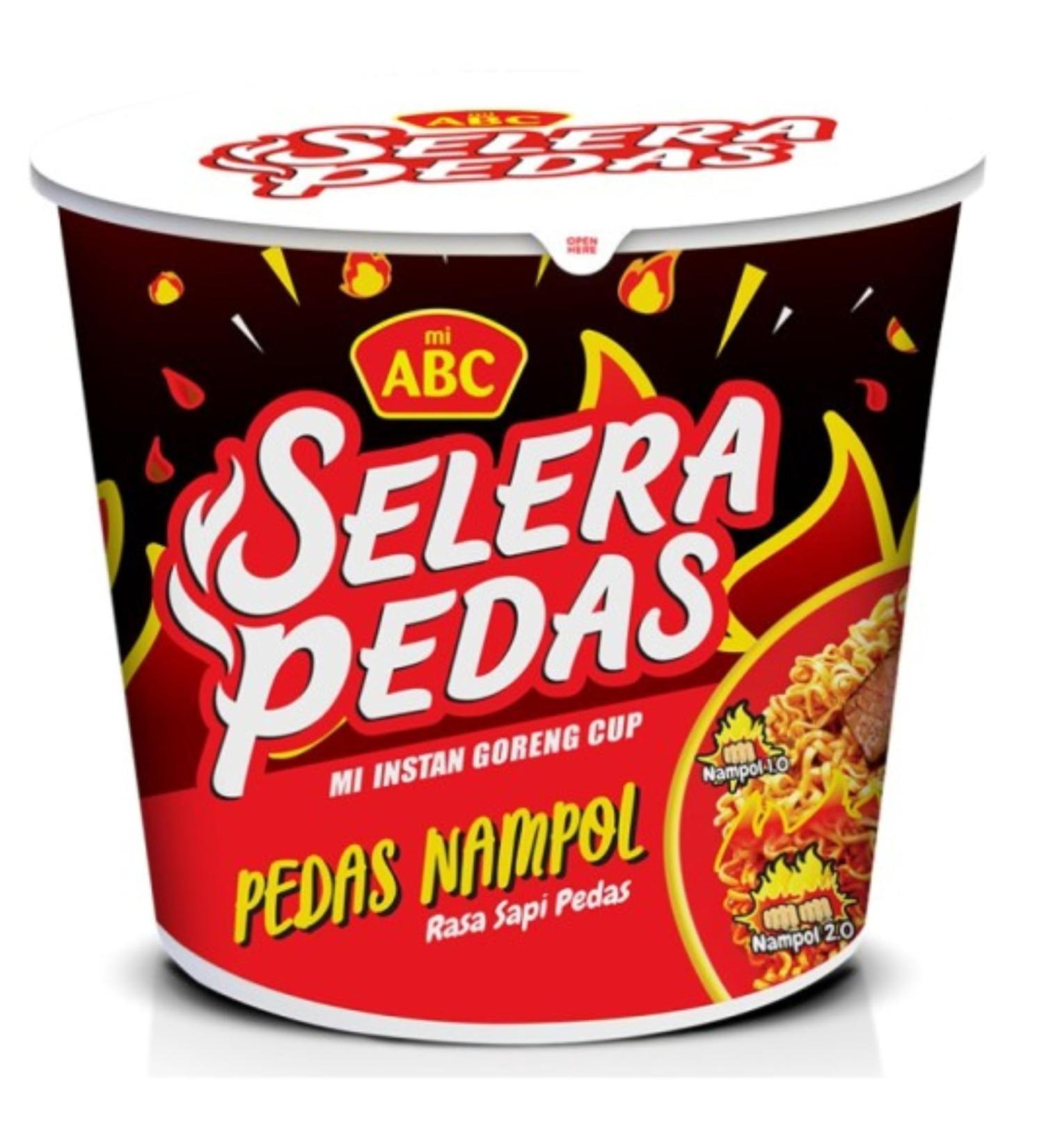 Mi ABC Cup Goreng Fried Noodles Spicy fried Noodles Beef Flavour 80g - 12 Pack - Product of Indonesia - Buy Online on GoSupps.com