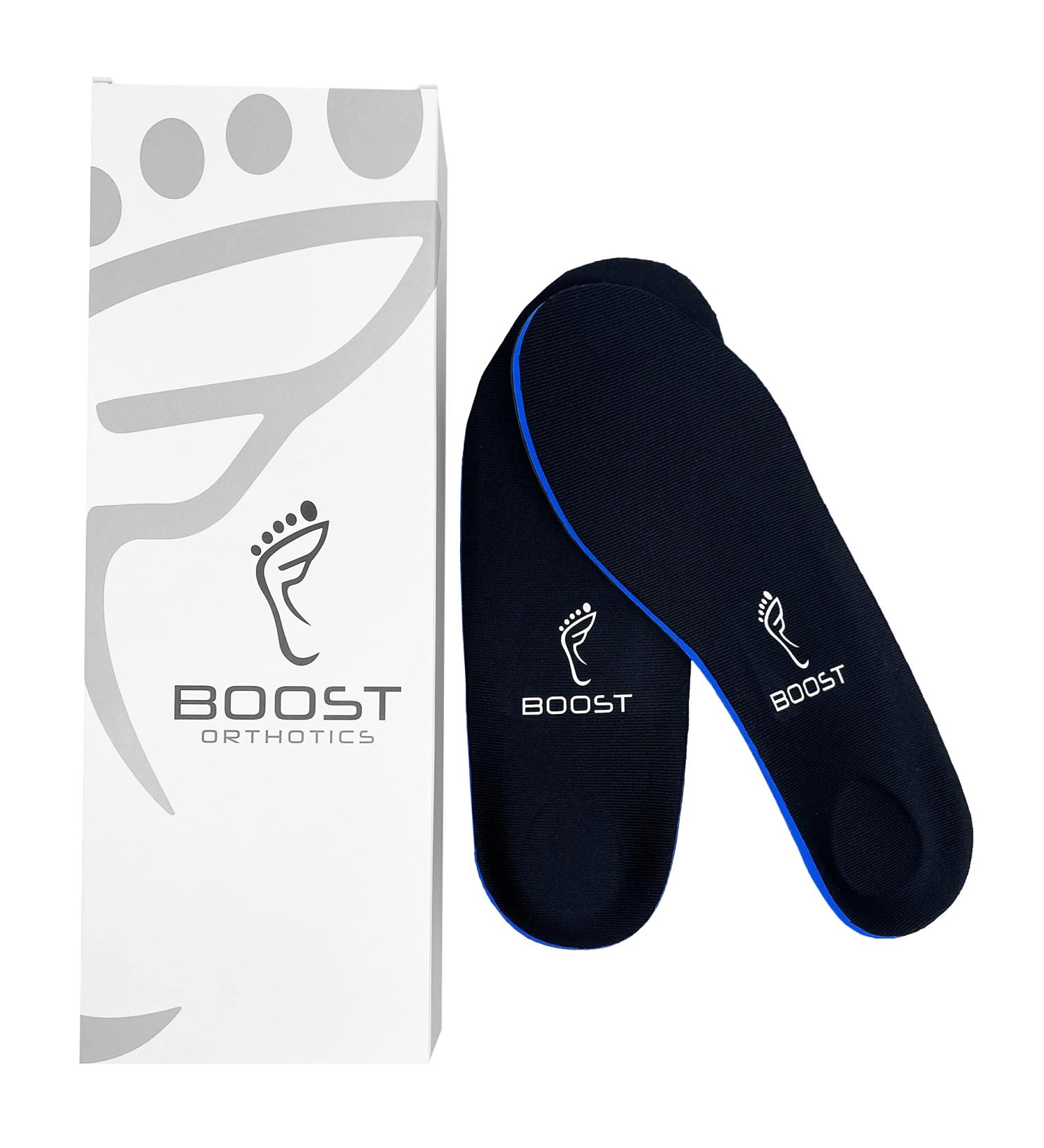Boost Orthotics Plantar Fasciitis Arch Support Insoles - Men's 5-5.5/ Women's 7-7.5 - Relieve Heel Pain, Flat Feet, High Arch, Foot Pain - Buy Online on GoSupps.com