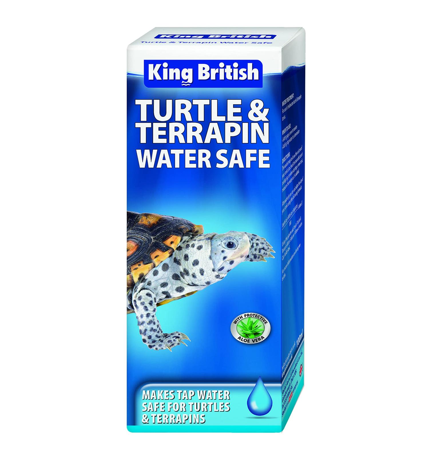 King British Turtle & Terrapin Water Safe 100ml Tap Dechlorinator for Turtles & Amphibians