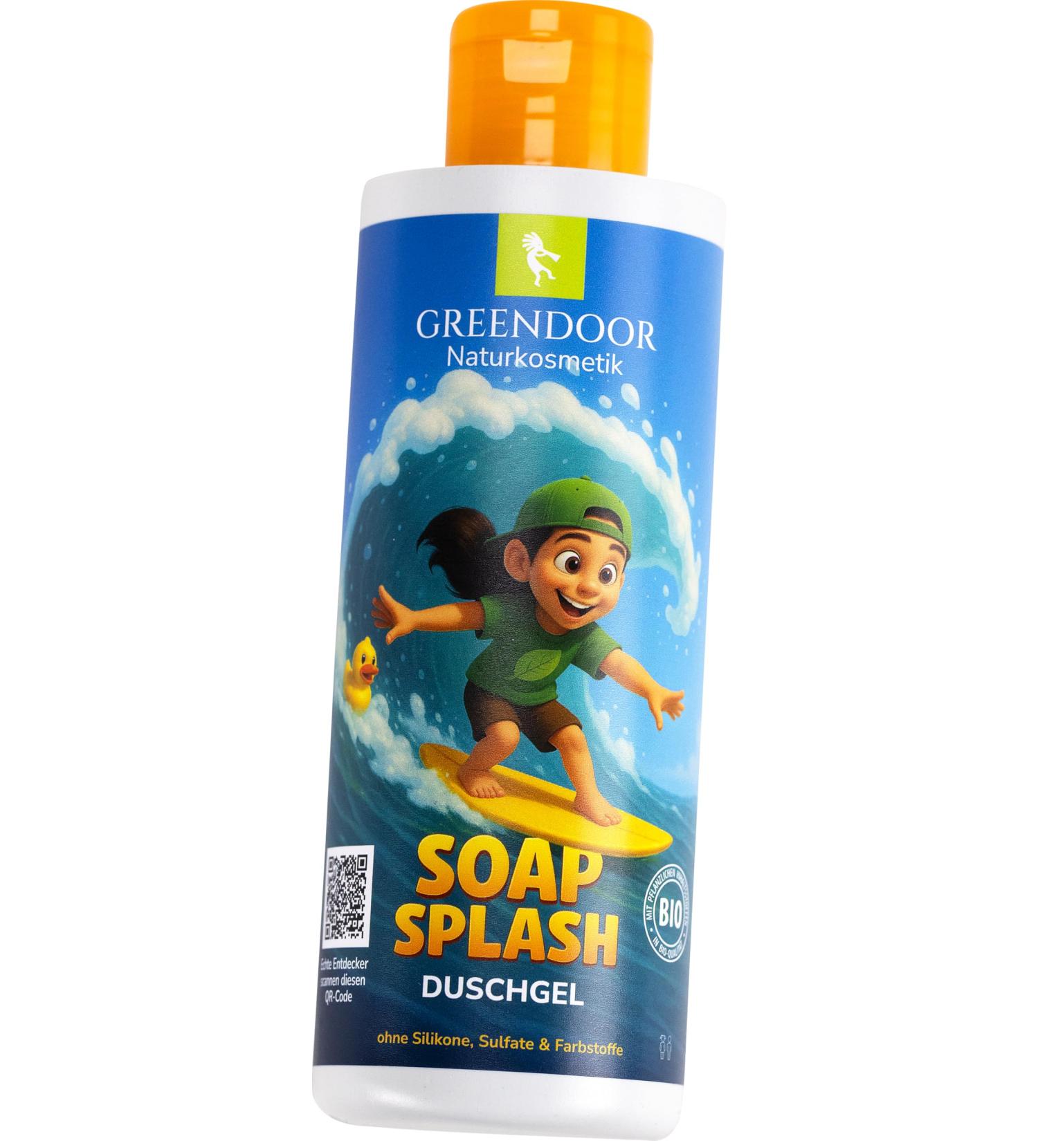  GREENDOOR GREENDOOR Kids Shower Gel 200ml 98% Natural Origin Gentle Skin Free Silicone Sulphate Free Paraben Dye Dermatologically Tested - Buy Online on GoSupps.com
