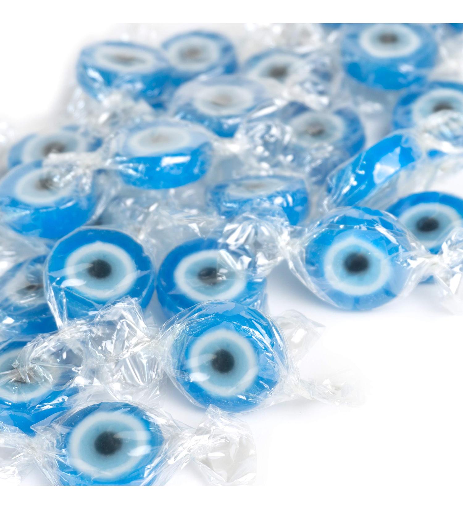 WeddingTree Rock Sweets Bluewith The Turkish Eye - Flavoured Rock 500 g - Nazar Boncugu as Table Decoration for Wedding Valentine's Day Mother's Day or Sugar Festival - Buy Online on GoSupps.com