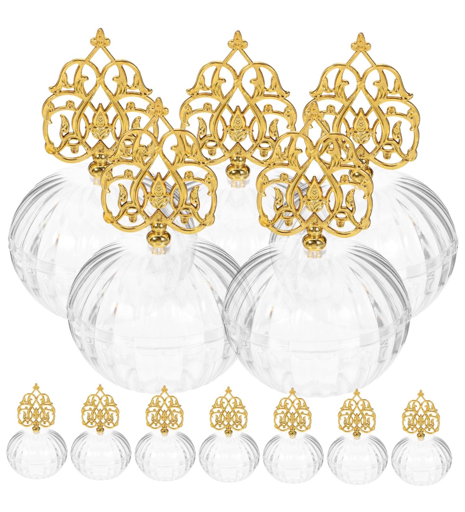 NUOBESTY Party Favors 12pcs Box Candy Box Gold Decor Wedding Decor Banquet Party Cases Sugar Cases Decorate Baby Bulk 9.30X6.20X6.20CM Picture 1 - Buy Online on GoSupps.com