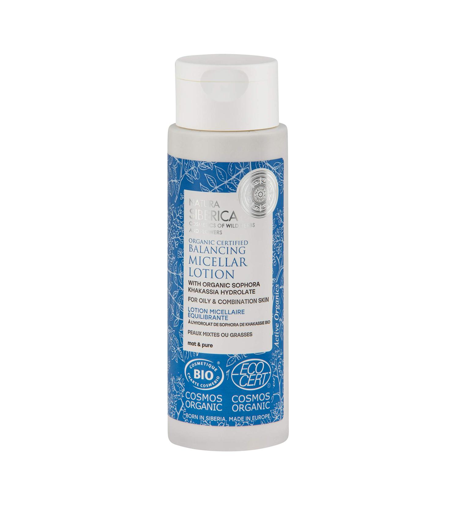 Natura Siberica Peaux grasses et mixtes certifi es biologiques lotion micellaire quilibrante