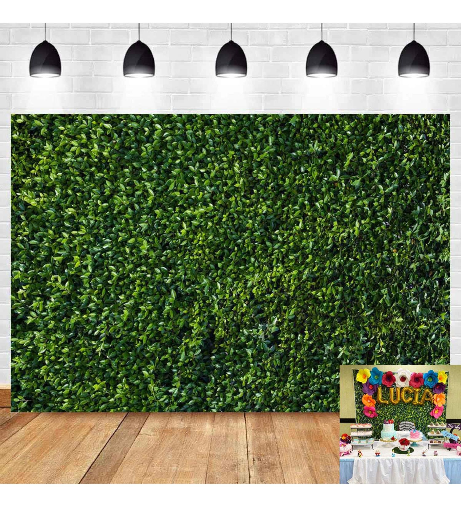 3D Green Leaves Photography Backdrop - Spring Nature Outdoors Baby Shower Wedding Birthday Party Decoration - 7x5ft - Buy Online on GoSupps.com