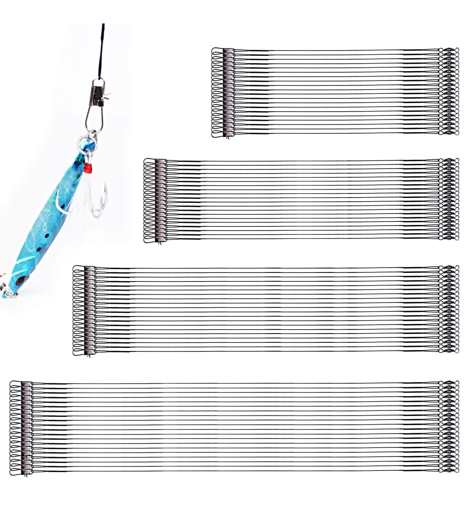 80 PCs Steel Fronts with Carabiners - Stainless Steel Fishing Accessories for Pike & Predatory Fish | 15/20/25cm 6-14kg - International Shipping Available - Buy Online on GoSupps.com