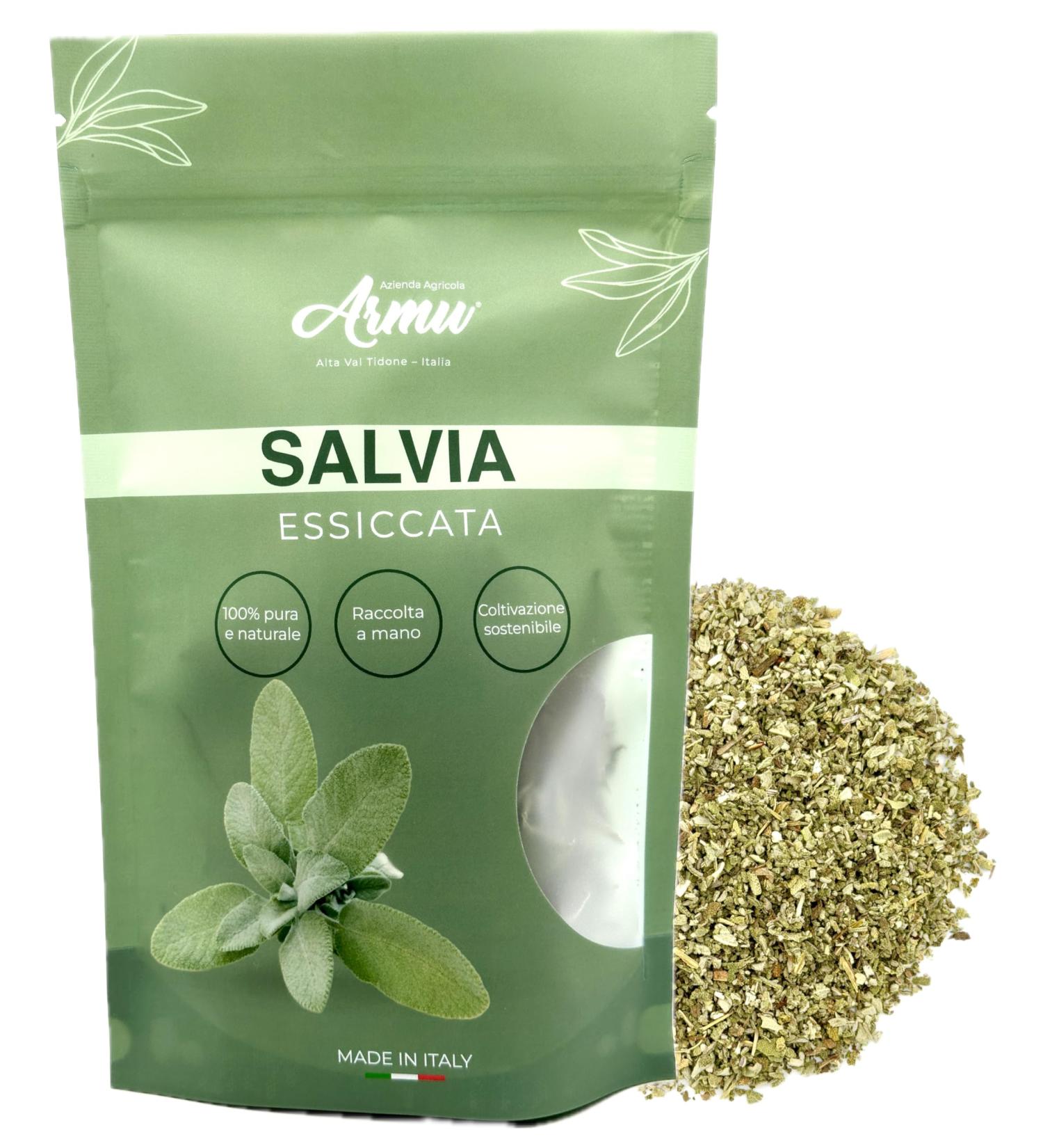 Armu Sauge S ch e Concass e 40g R colt e la Main S chage Doux Usage Alimentaire et aussi pour Tisane Th Infusion - Buy Online on GoSupps.com