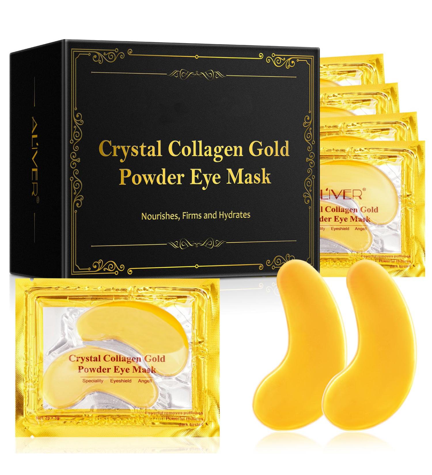 24K Gold Eye Pads - Collagen Under Eye Mask Under Eye Gel Patches for Anti Aging Anti Wrinkle Reduce Eye Bags and Puffy Eyes Dark Circles Hydrating Moisturizing Skincare (25 Pairs Gold) - Buy Online on GoSupps.com