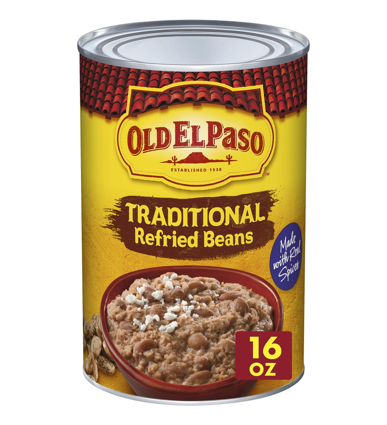 Old El Paso Refried Beans - Traditional - 16 oz - Buy Online on GoSupps.com