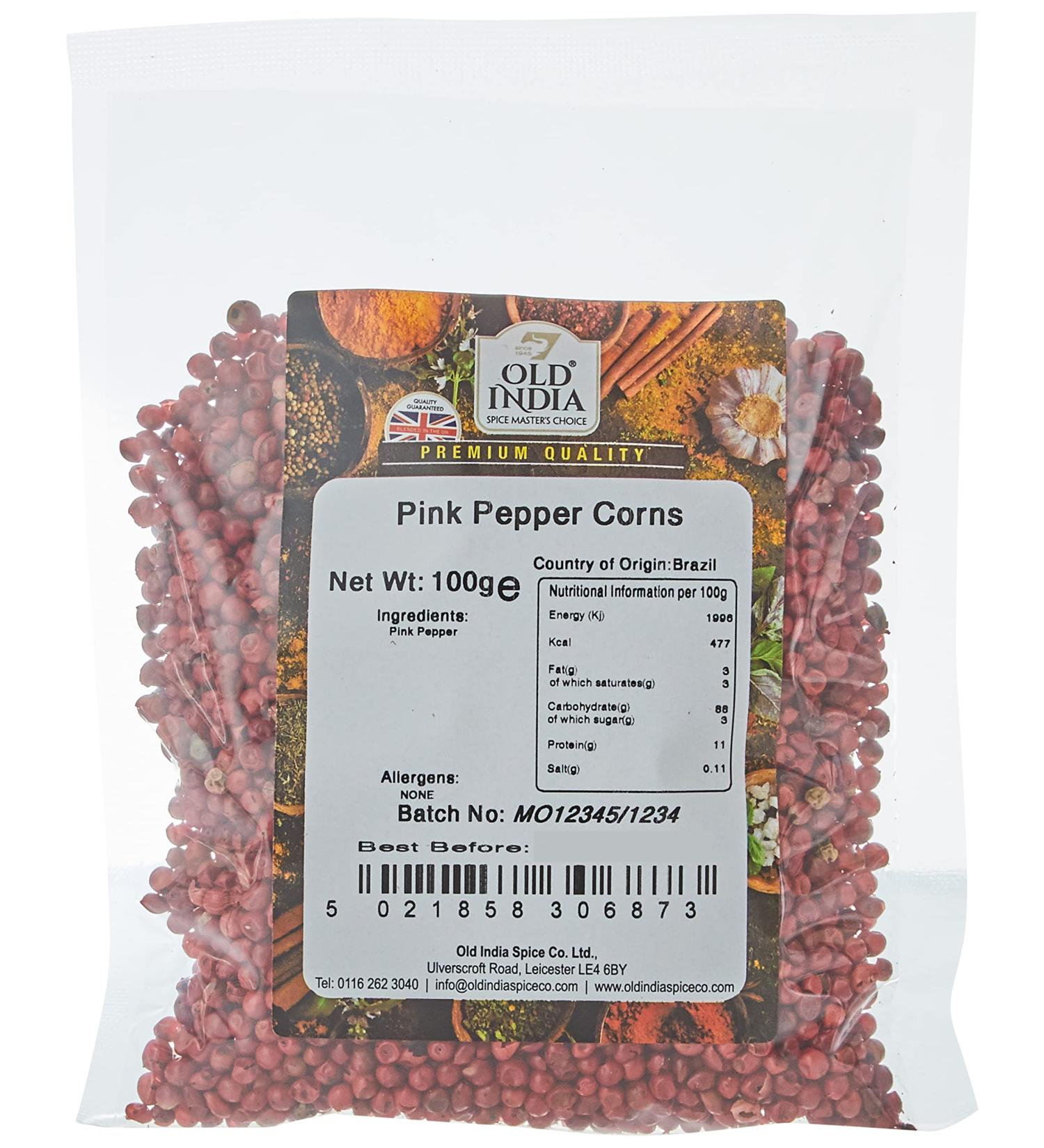 Old India Pink Peppercorns 100g - Premium Quality, Pack of 1 - Buy Online on GoSupps.com