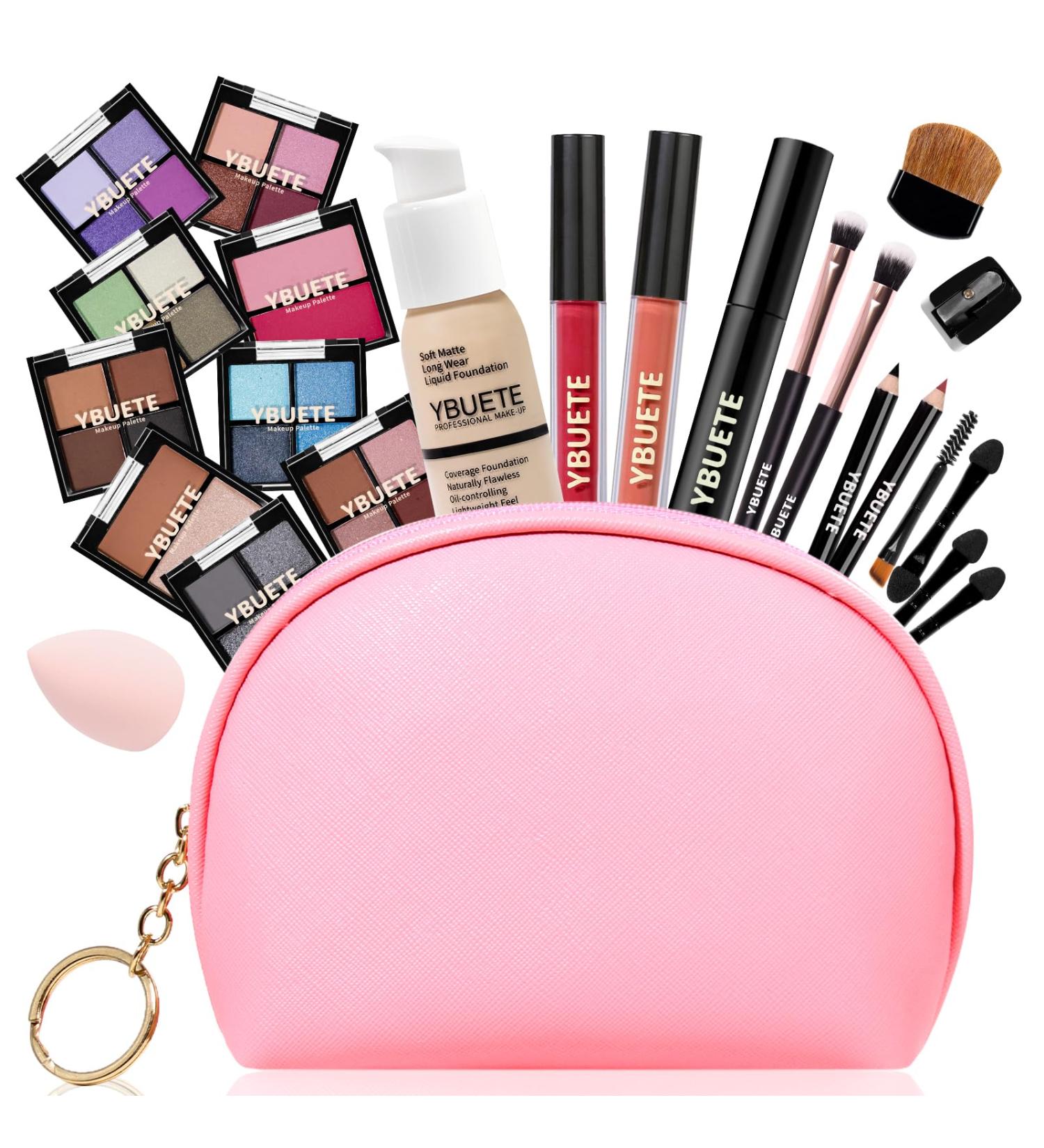 Ultimate Makeup Set for Girls & Teens | Complete Beginner Kits with Eyeshadow Blusher Foundation & Travel Bag - Buy Online on GoSupps.com