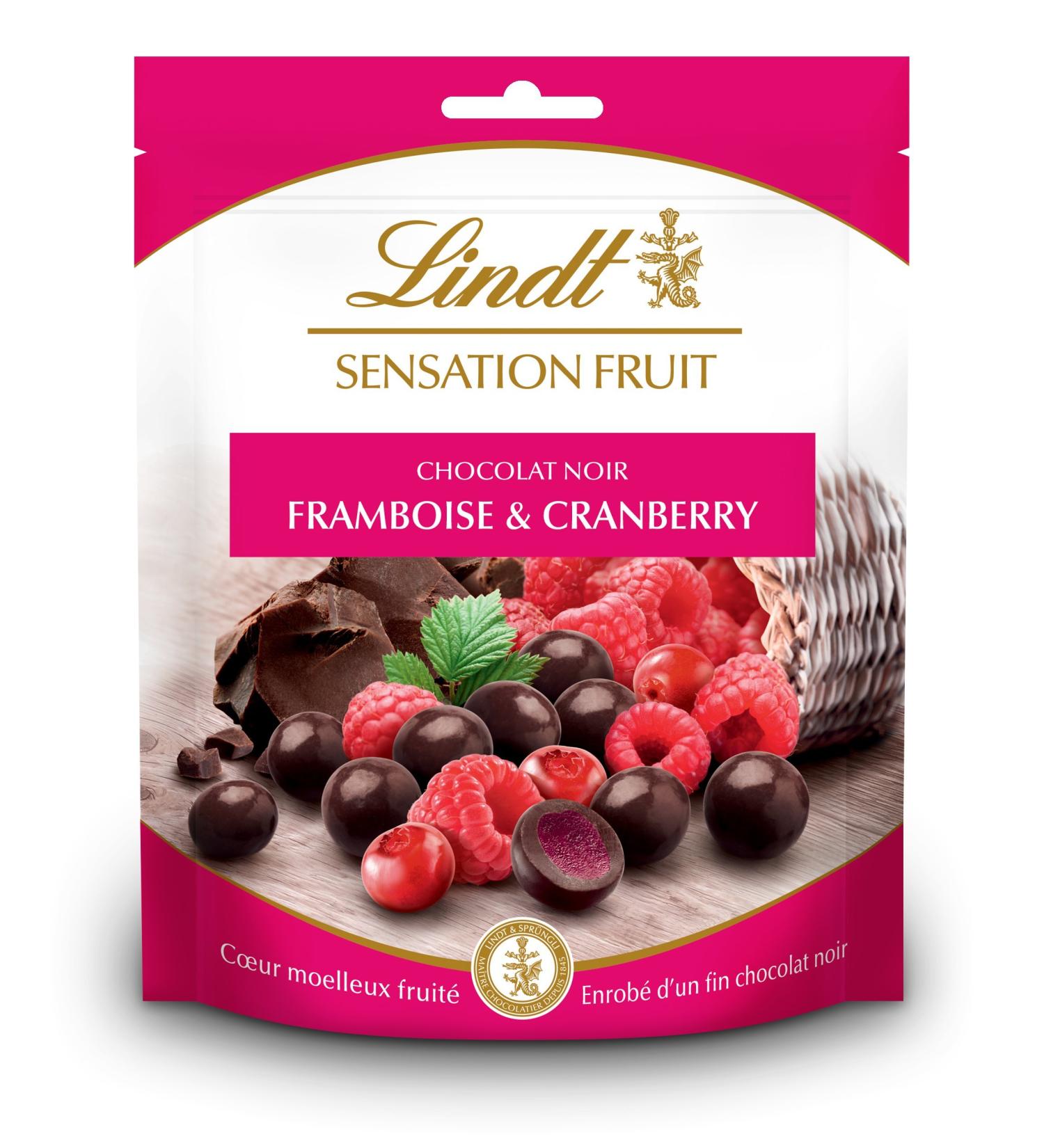 Lindt Sensation Fruit Raspberry/Cranberry 150g - Buy Online on GoSupps.com