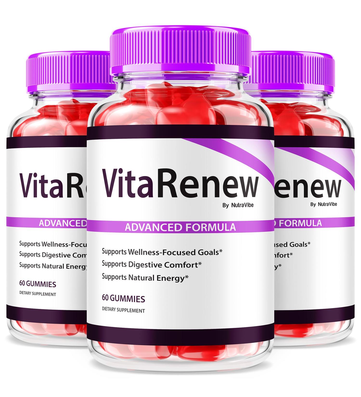 (3 Pack) VitaRenew Gummies - Powerful Hydrating Formula for Age-Related Damage Vita Renew Skin Care Gumies Youthful and Healthy Skin Care Great Tasting Easy to Chew Gummy (180 Gummies) - Buy Online on GoSupps.com
