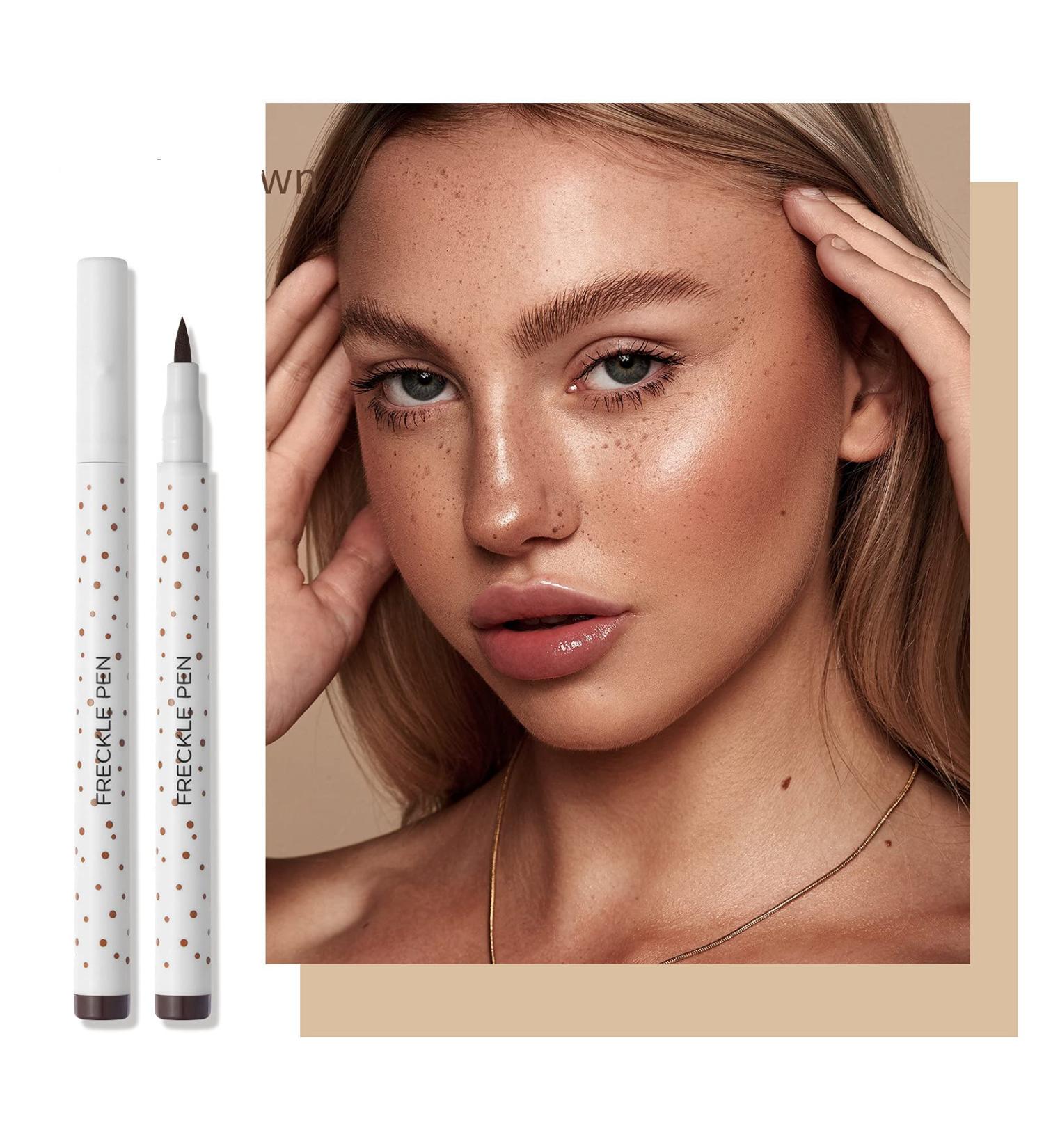 MAEPEOR Freckle Pen Dark Brown - Waterproof Faux Freckles Makeup for Sunkissed Skin - Longlasting Soft Dot Pen for Beginners and Pros (0.11 oz) - Buy Online on GoSupps.com