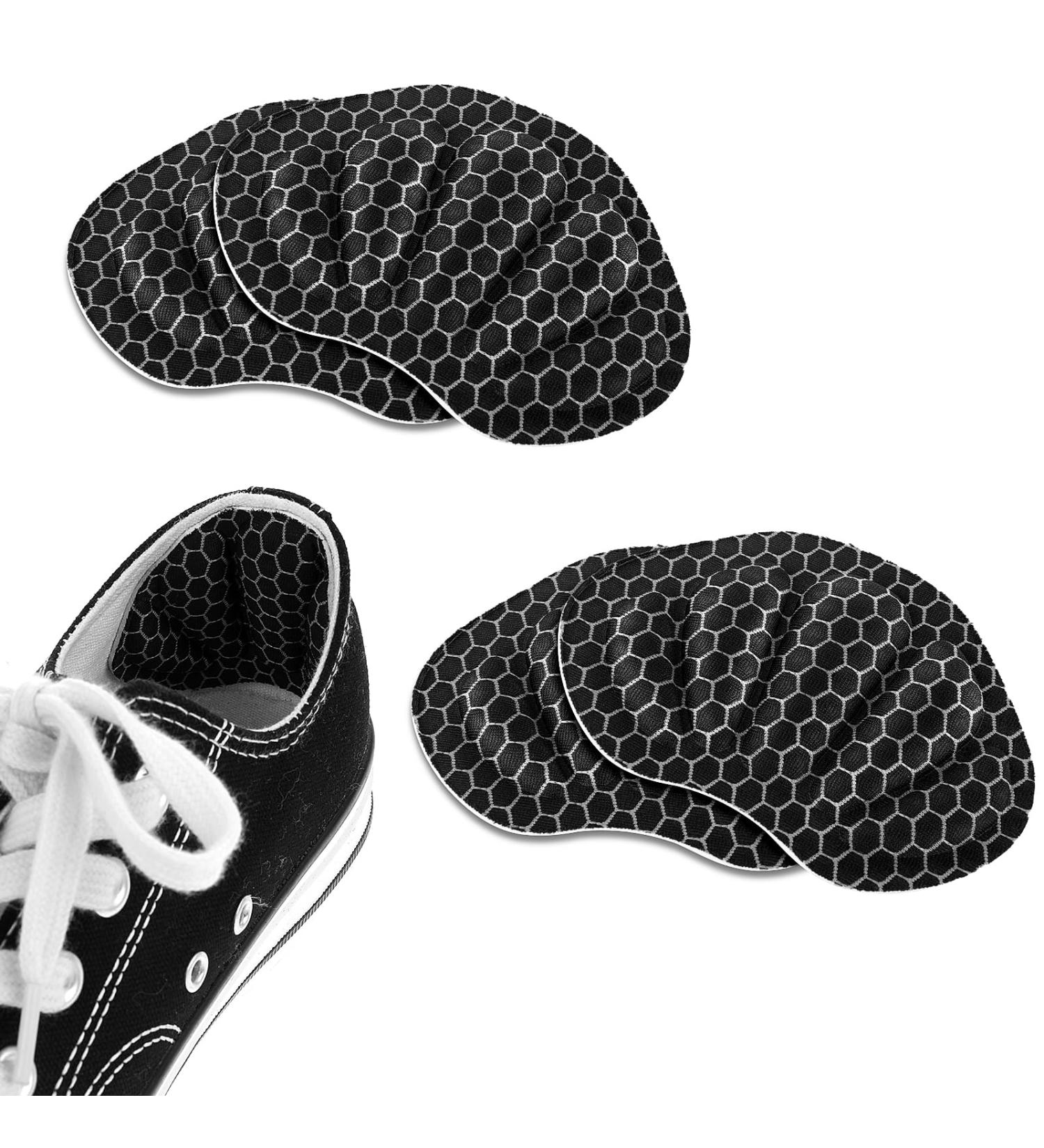 2 Pairs Anti-Slip Heel Pads for Loose Shoes - Comfort Grips for Men & Women | Prevent Rubbing & Blisters (Black - Buy Online on GoSupps.com