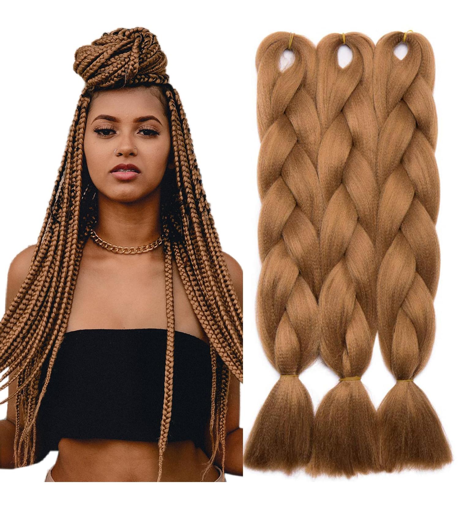 Tess Braids Extensions - 60 cm Jumbo KanCalon & Kunsthaar - Chestnut Brown 100g for Box Braids | International Shipping - Buy Online on GoSupps.com