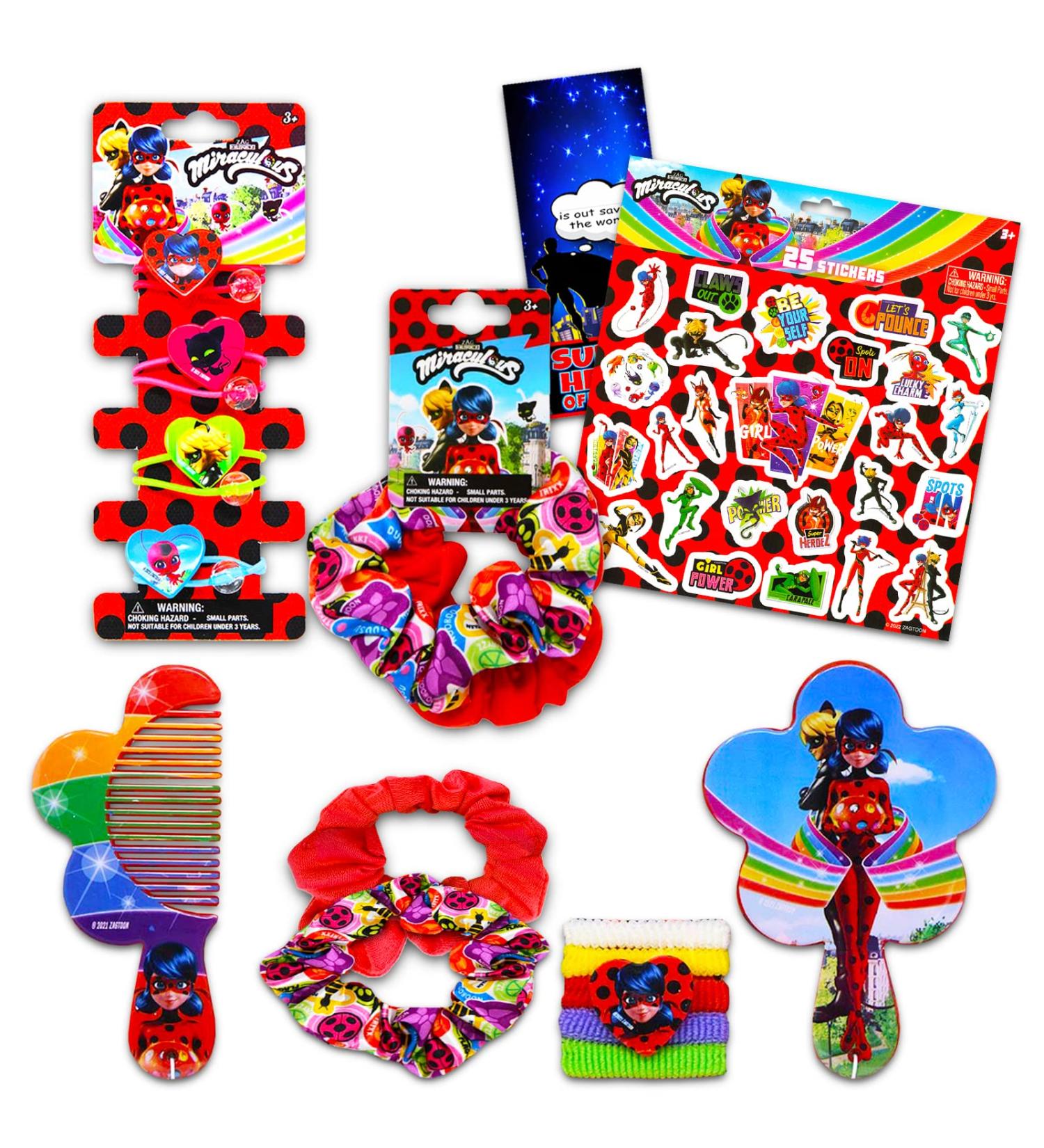 Miraculous Ladybug Hair Accessories Set - Complete Bundle for Girls, Including Scrunchies, Ponytail Holders, and Hair Brush - Toddler Hair Accessories - Buy Online on GoSupps.com