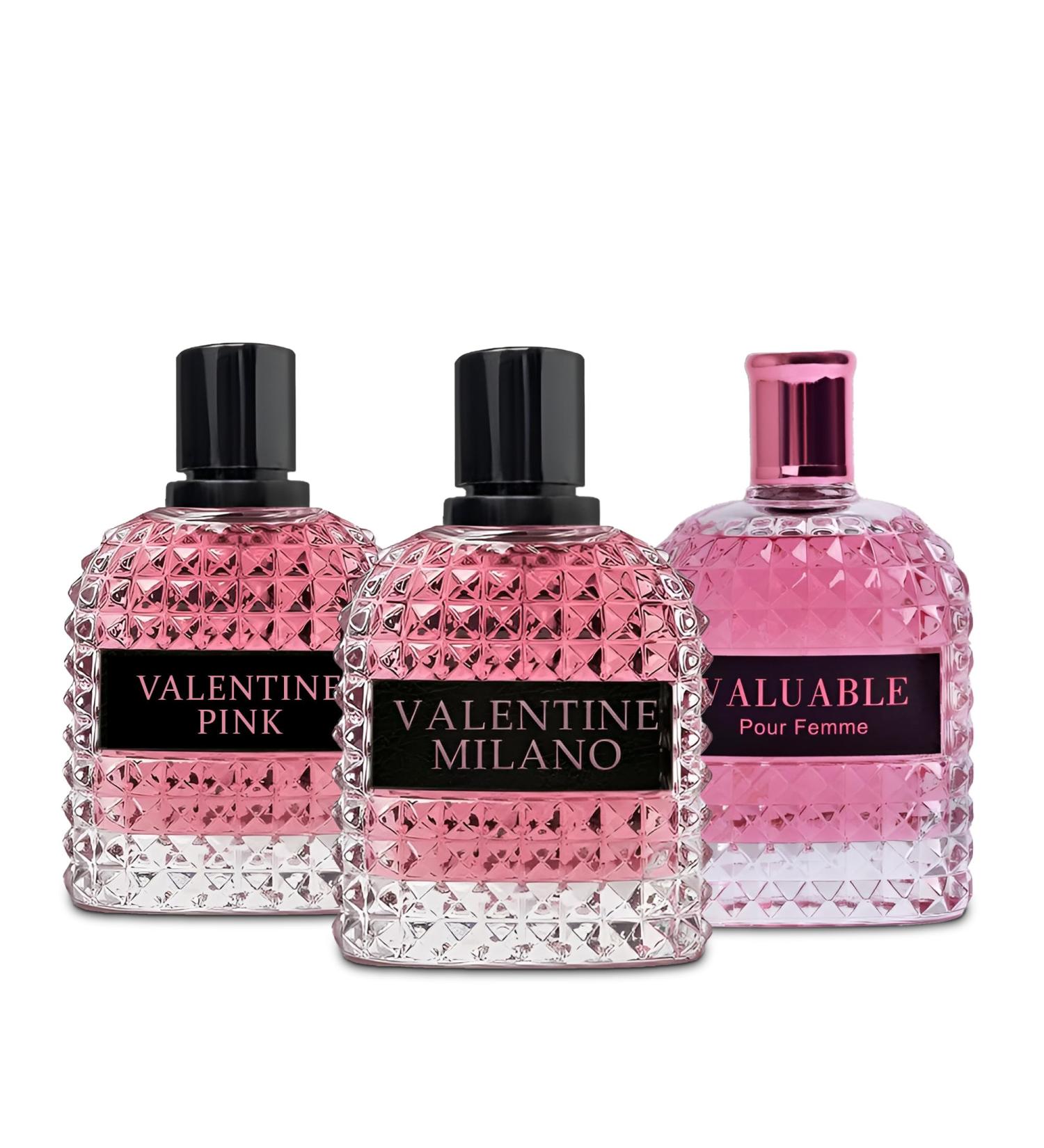 Valentine/Valuable Perfume for Women Eau De Parfum-Amber Floral Jasmine Bourbon Vanilla & Woods Oriental-Floral Fragrance with a Modern Twist Elegant 100ml Bottle with Box Package(Random 1PCS) Valentine Milano 3.4 Fl Oz (Pack of 1)