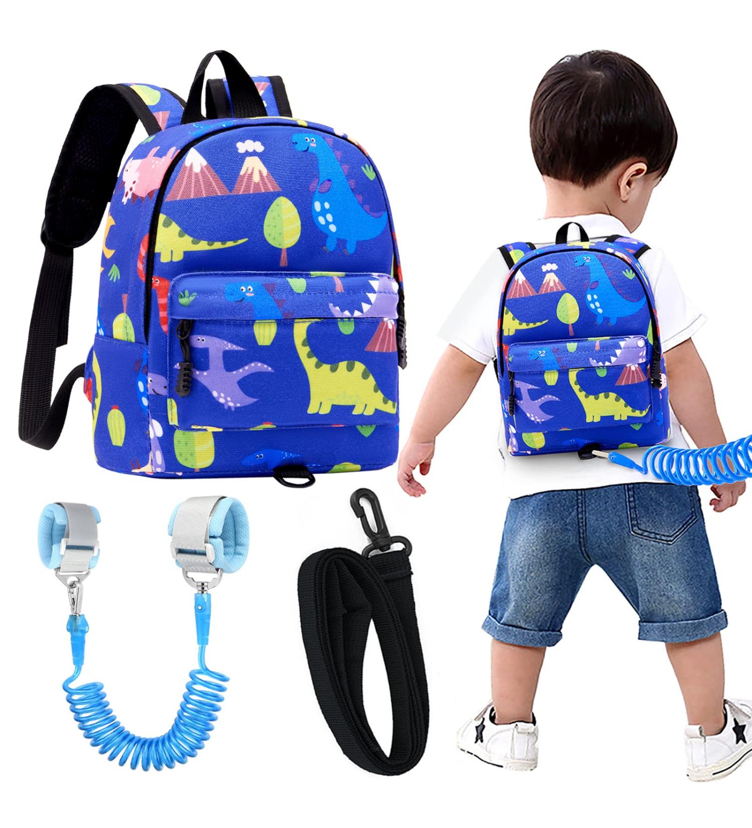 Accmor Toddler Dinosaur Backpack with Anti Lost Leash - Blue - Buy Online on GoSupps.com