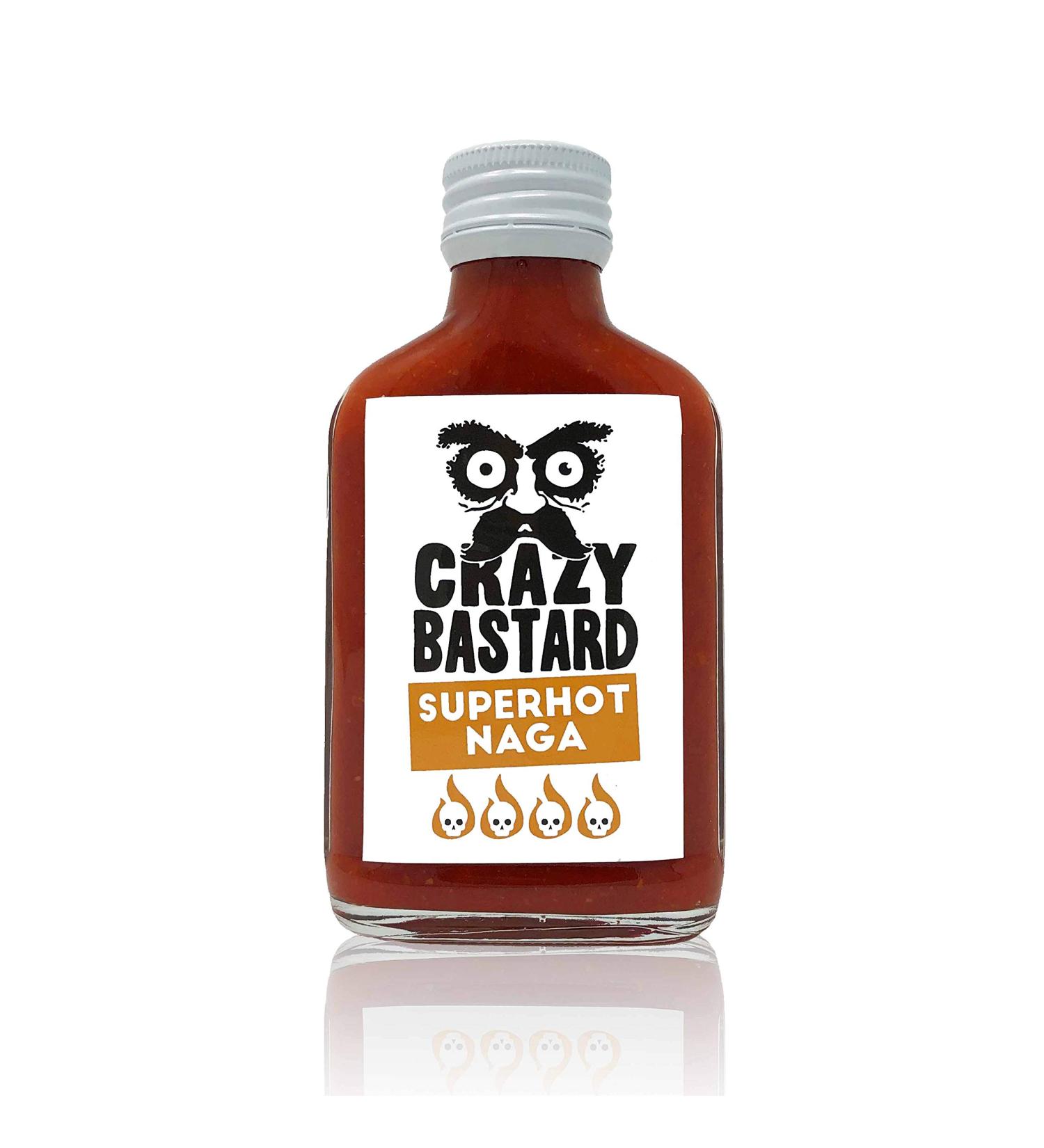 Crazy Bastard Sauce - Superhot Naga 100ml - Buy Online on GoSupps.com