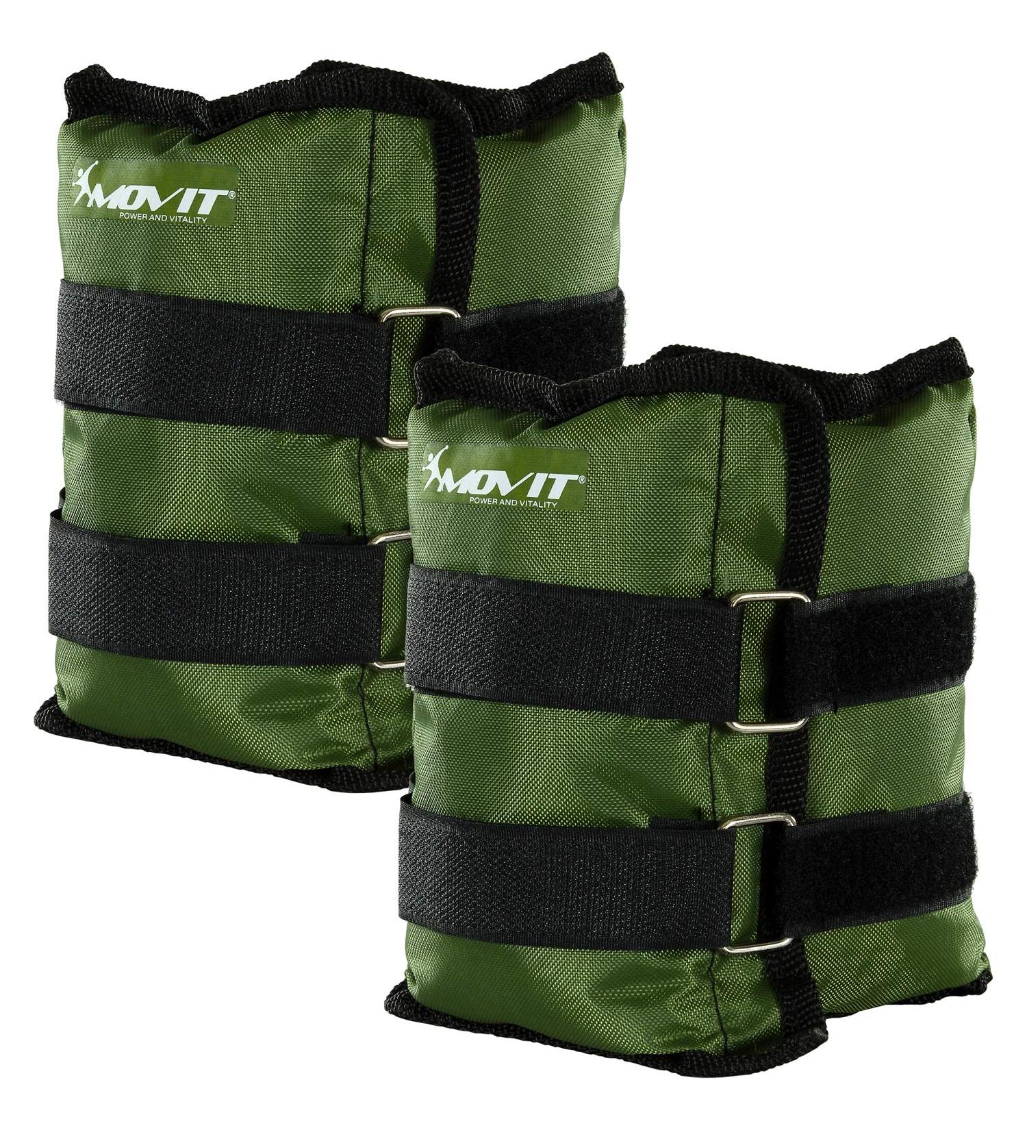 Movit 2 Set Weight Cuffs for Hands & Ankles - 7 Weight Variants (0.5kg to 4kg) - Adjustable Wrist & Ankle Weights (Green) - Ideal for Strength Training & Rehabilitation - Buy Online on GoSupps.com
