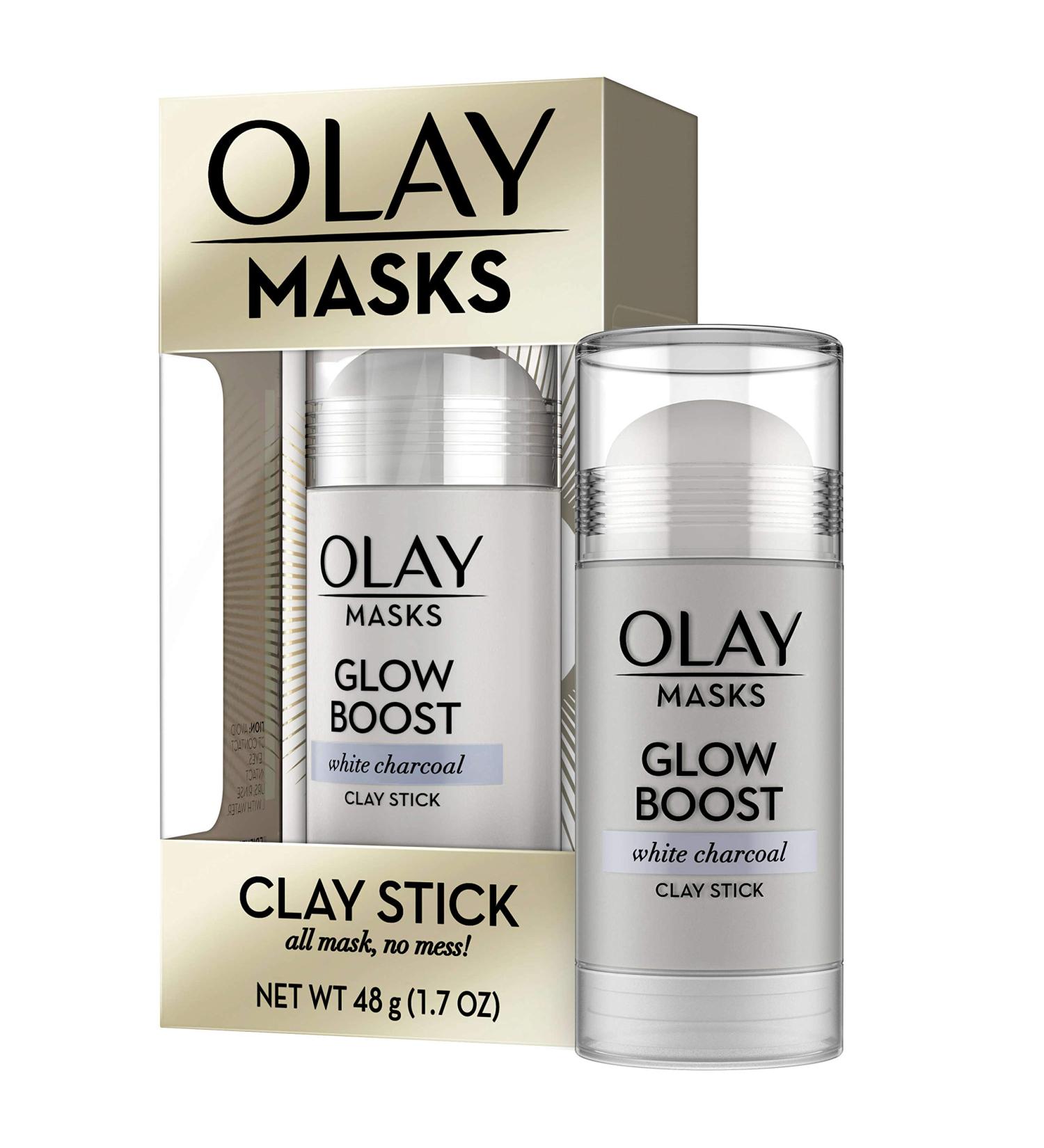 Olay Masks - Clay Stick Mask - Glow Boost - Anthracite White 48 g - Buy Online on GoSupps.com