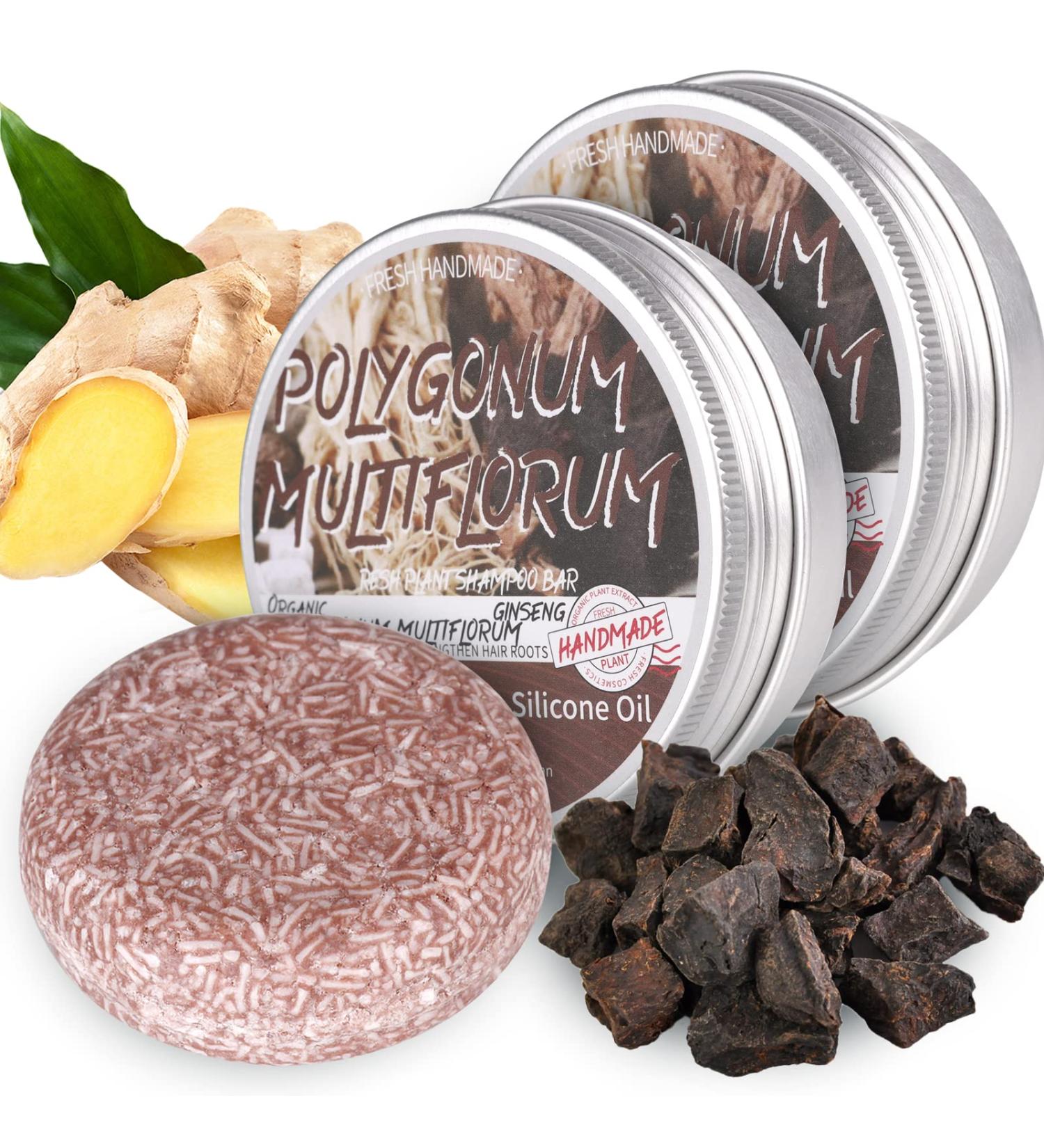 Organic Hair Darkening Shampoo Bar Set for Gray Hair | DICTAMNI Hira Shouwu | Unisex Natural Blackening Formula - Buy Online on GoSupps.com