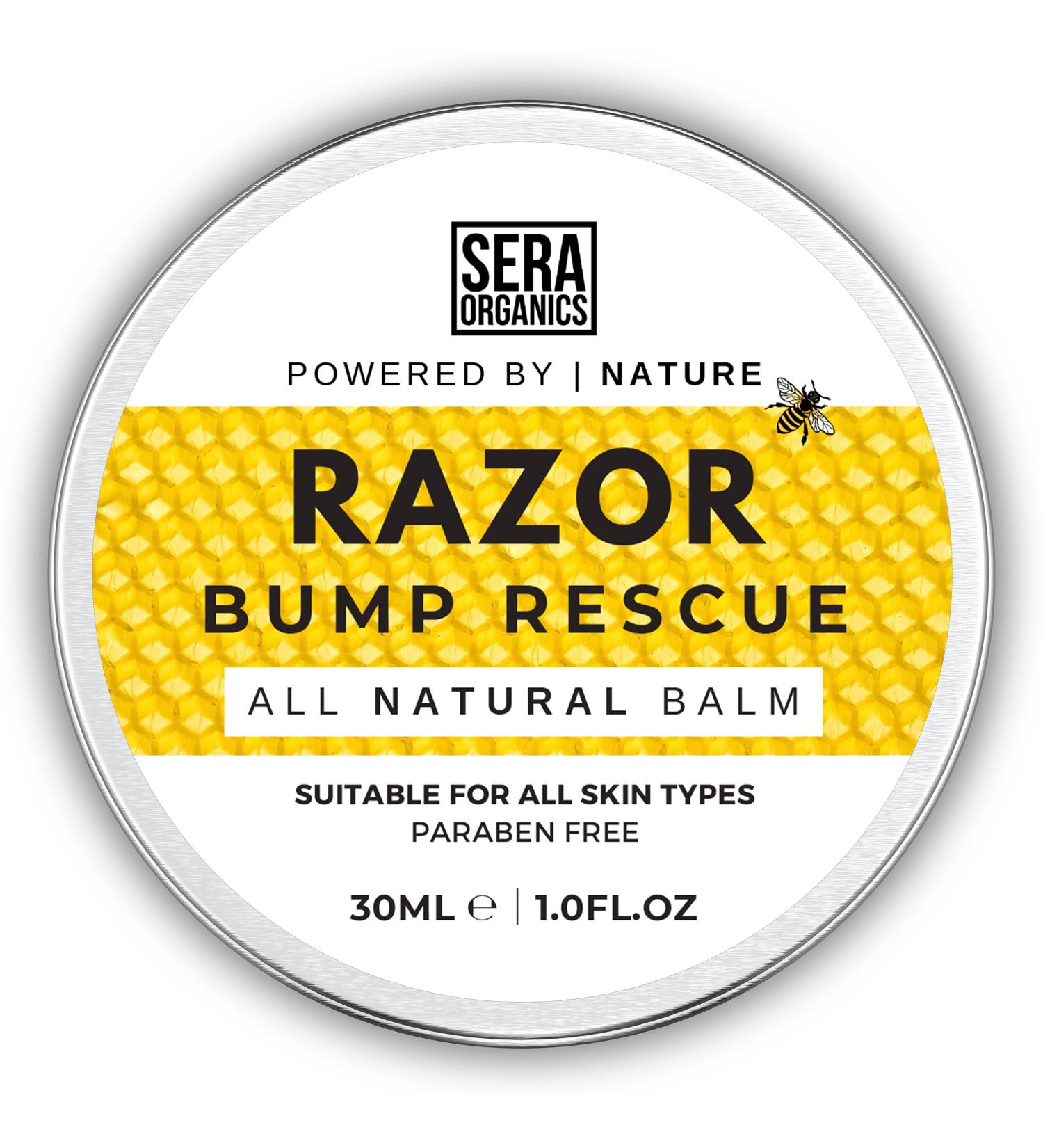 Tea Tree & Hemp Seed Aftershave Balm | Ingrown Hair & Razor Burn Repair (30ml) - Sera Organics - Buy Online on GoSupps.com