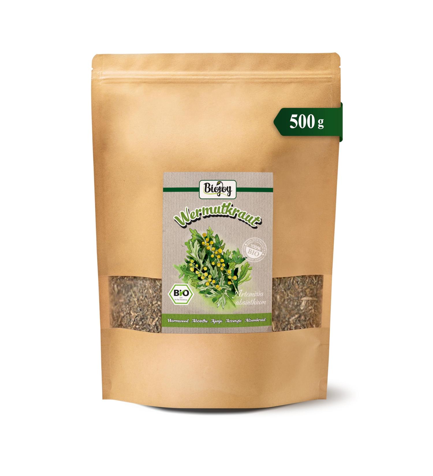  Biojoy Biojoy Organic Absinthe Tea (500g) dried and cut without additives (Artemisia absinthium) - Buy Online on GoSupps.com