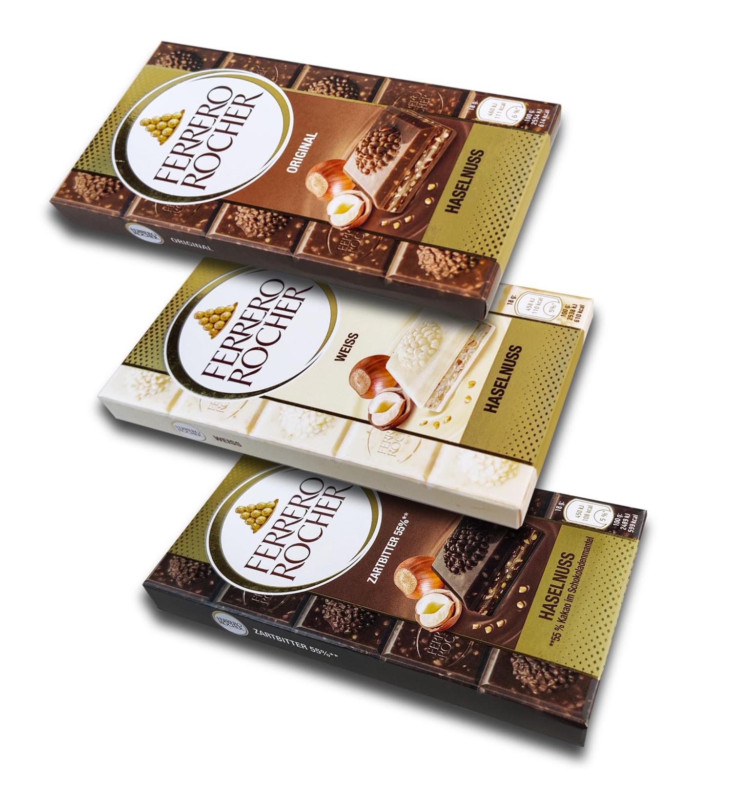 TopDeal Ferrero Rocher 90 g Chocolate Bar Set of 3 + White + Original Hazelnut