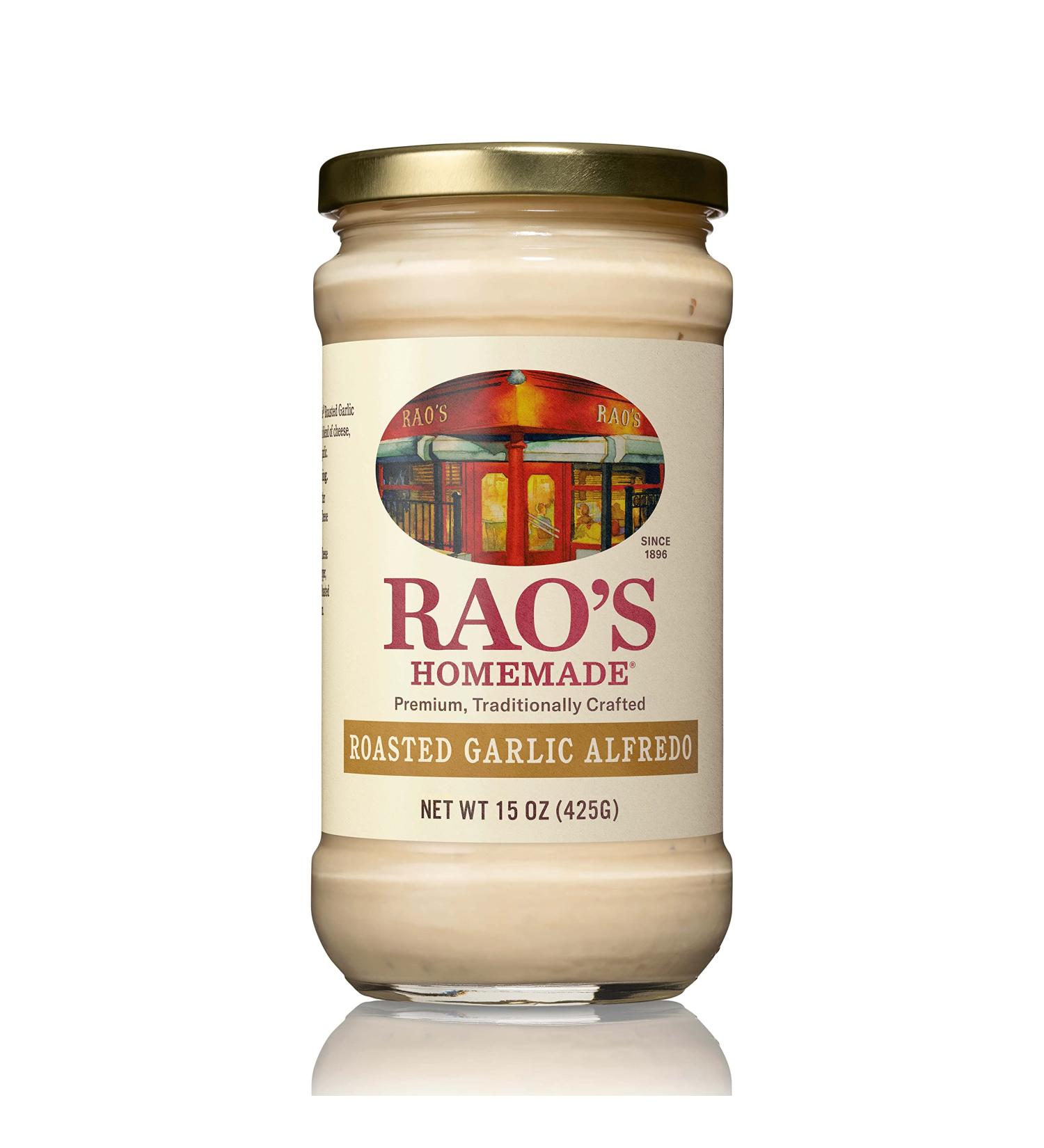 Rao's Homemade Roasted Garlic Alfredo Sauce - 15 oz | Rich & Creamy Pasta Sauce | Keto Friendly & Carb Conscious | Premium Quality Blend of Parmesan & Romano Cheese - Buy Online on GoSupps.com