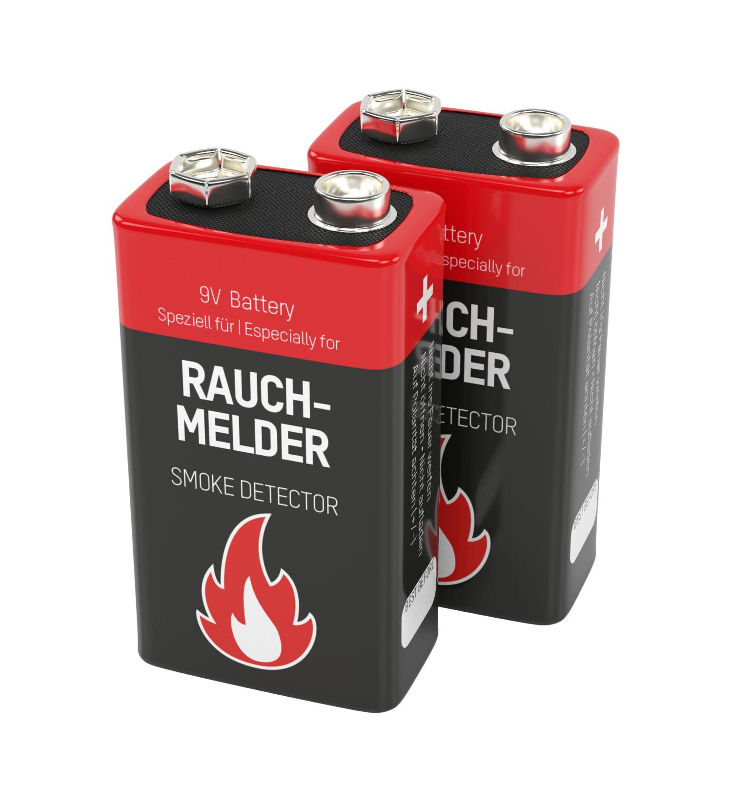 Ansmann 9V Alkaline Battery for Smoke Detectors - 2-Pack (1515-0006) | Reliable International Shipping - Buy Online on GoSupps.com
