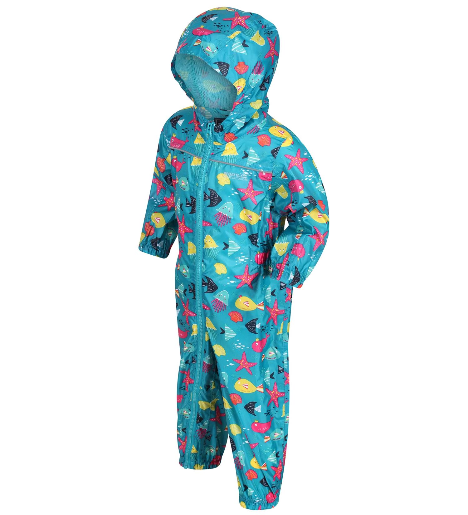 Regatta Kids Puddle Iv All-in-One Suit 48-60 Enamel Sea | Unisex Waterproof Outdoor Coverall - Buy Online on GoSupps.com