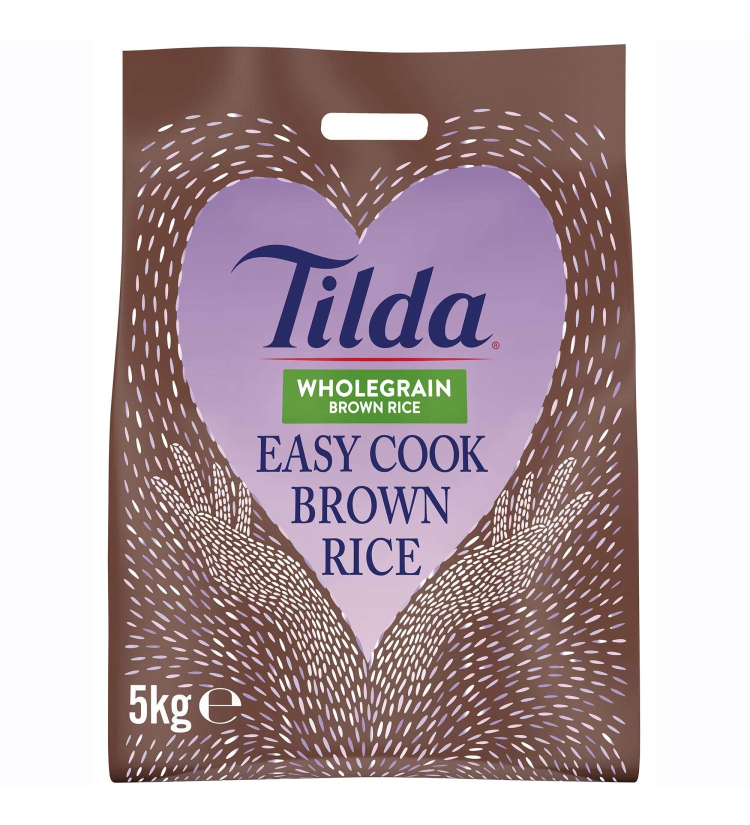 Tilda Easy Cook Wholegrain Brown Rice 5kg - Quick and Healthy Cooking - Buy Online on GoSupps.com