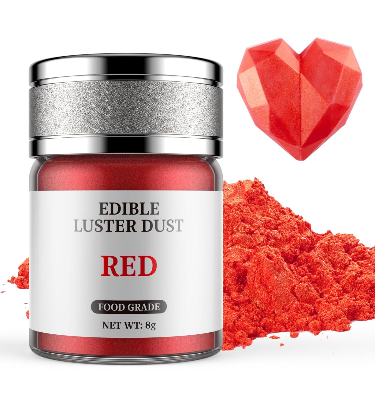 Buy Edible Red Glitter 8g - Waysroma Food Glitter for Drinks & Desserts | Perfect for Chocolate Cupcakes Easter Cakes & More - Buy Online on GoSupps.com