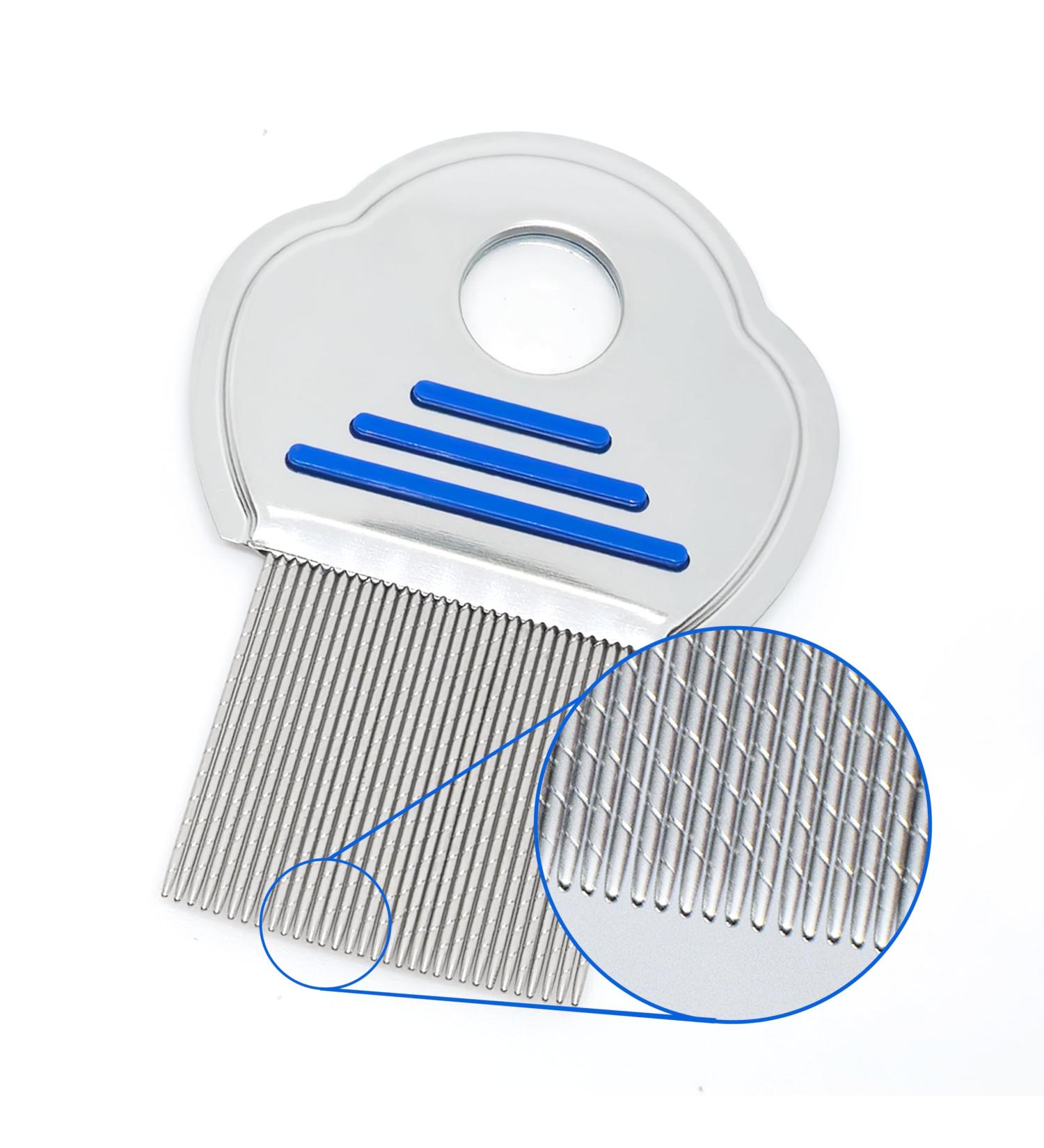 Terminator Combs - Professional Metal Lice Comb with Magnifier for Quick Nit & Dandruff Removal - Perfect for Kids and Adults (1 Pack - Buy Online on GoSupps.com