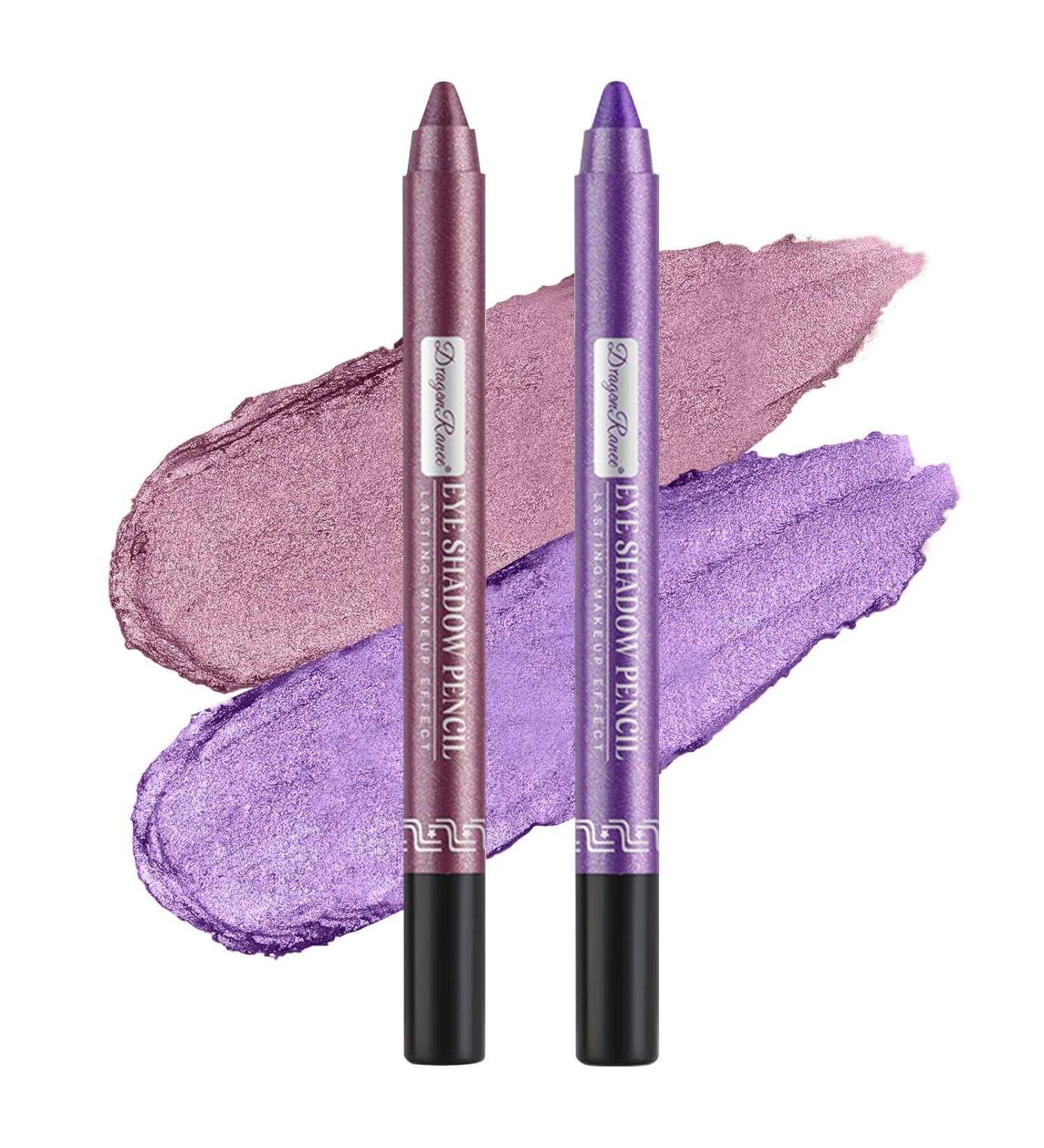  Beliky Girl 2 Pcs Crayon ombres paupi res Pearlescent Silkworm Crayon Lasting Waterproof and Not Blooming Shiny Pearlescent Eye Shadow Pen Set(Fog Purple&Pearly Purple) - Buy Online on GoSupps.com