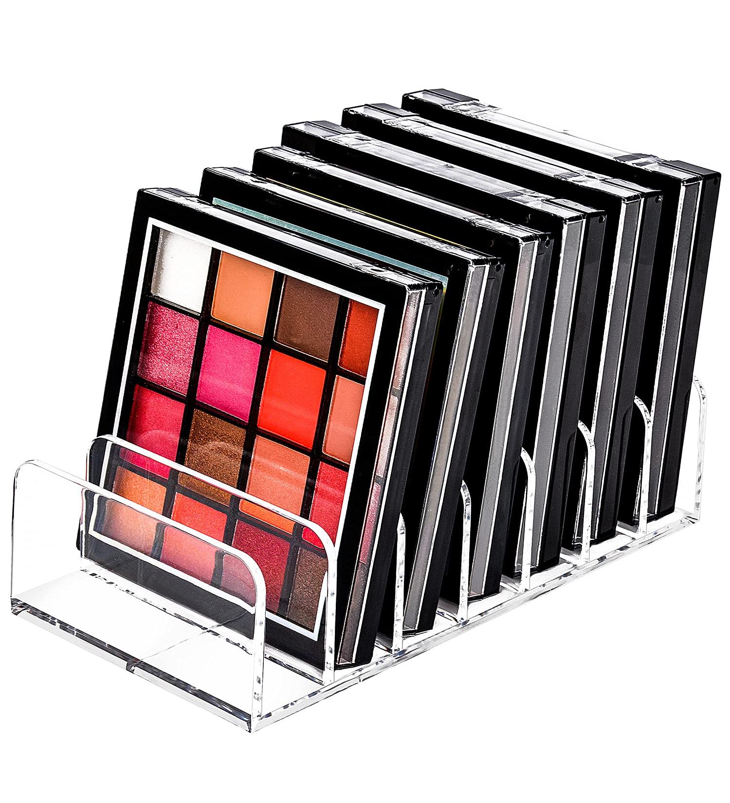 JessLab Palette Organizer  7-Section Divided Plastic Makeup Organizer Eyeshadow Contour Blush Holder Cosmetics Storage for Bathroom Vanity Countertop  Transparent  S Transparent Small - Buy Online on GoSupps.com